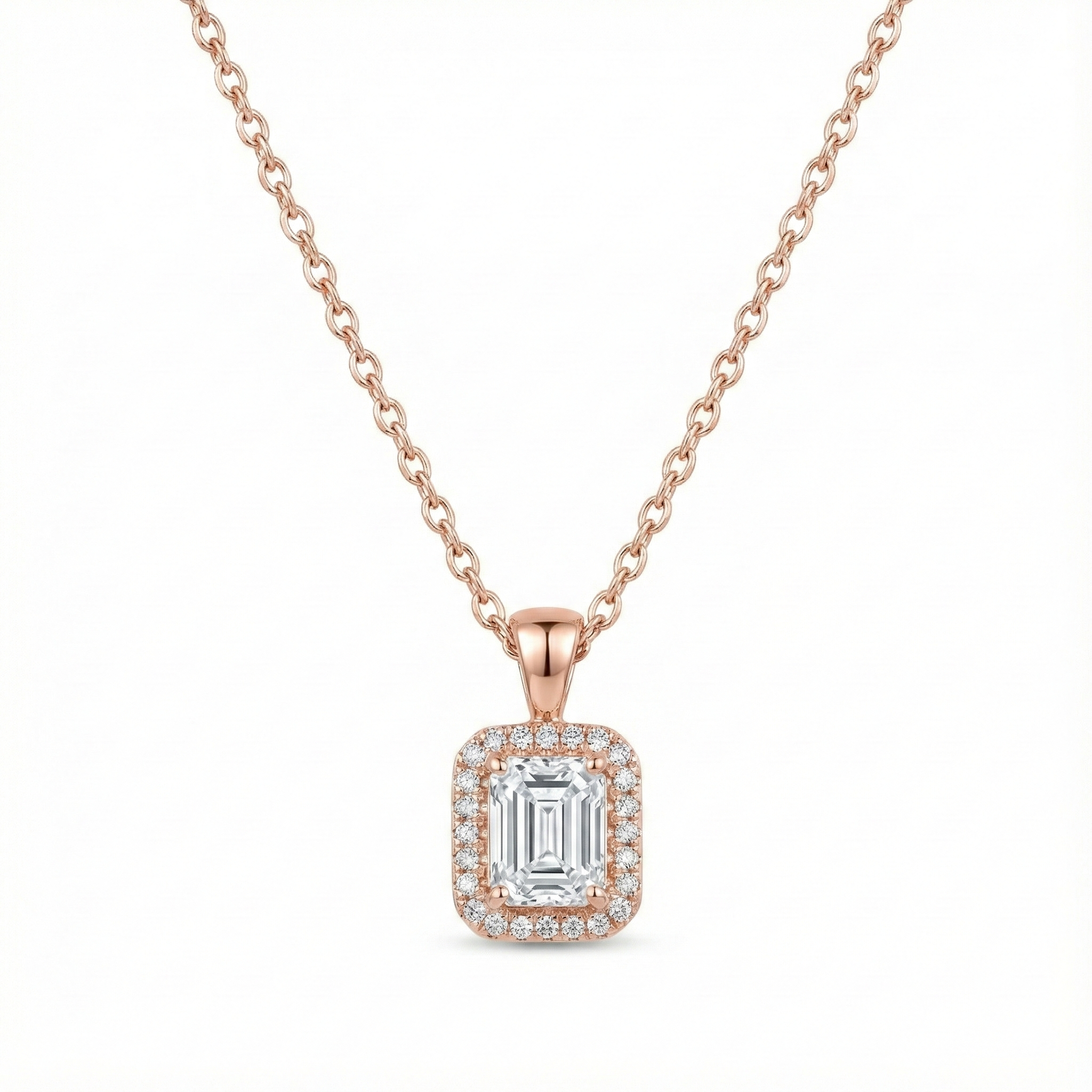 Classic Square Diamond Necklace