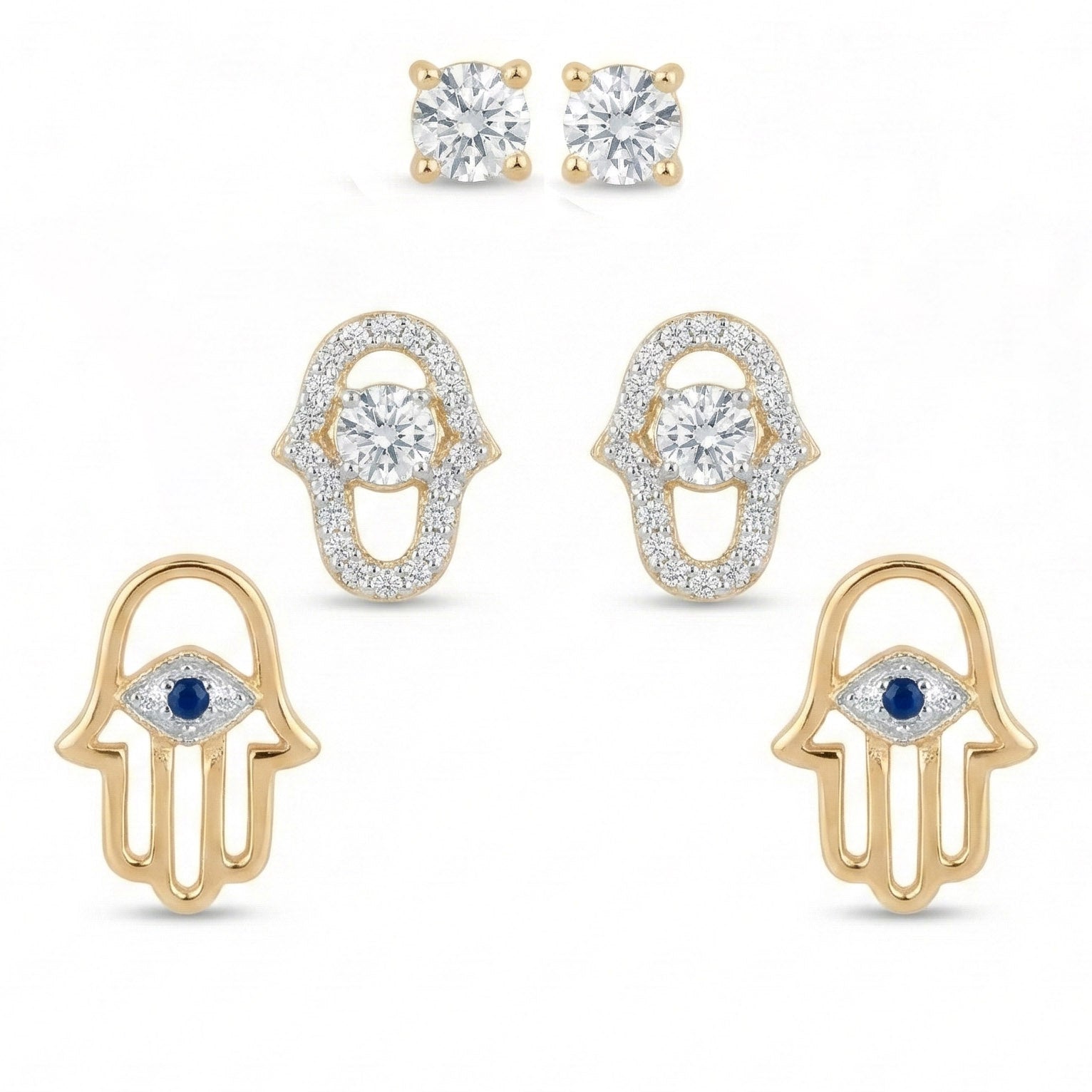 Glittering Hamsa Stack