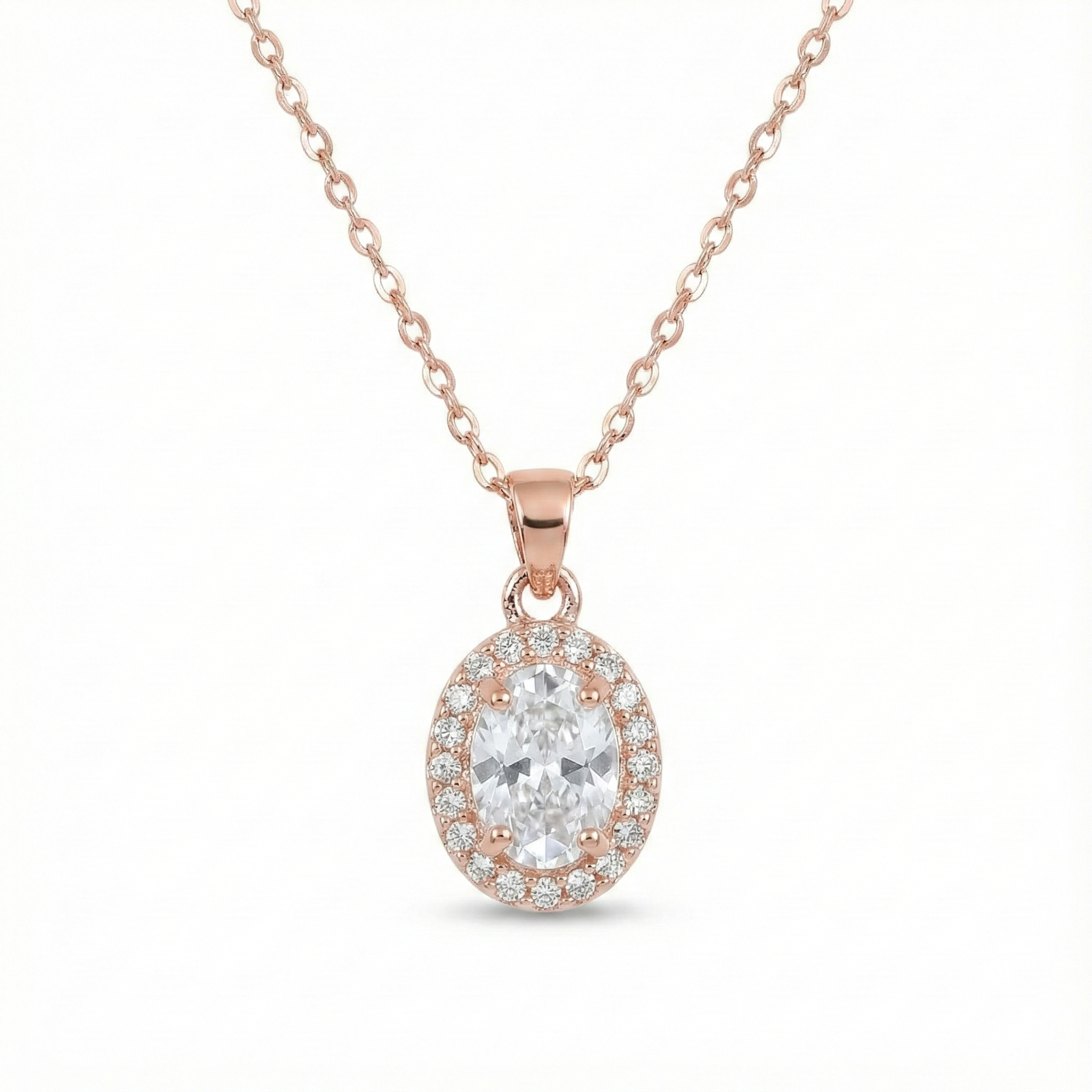 Timeless Oval Diamond Necklace