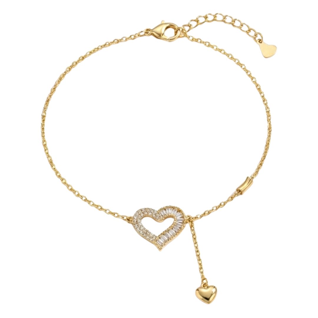 Shimmering Heart Anklet