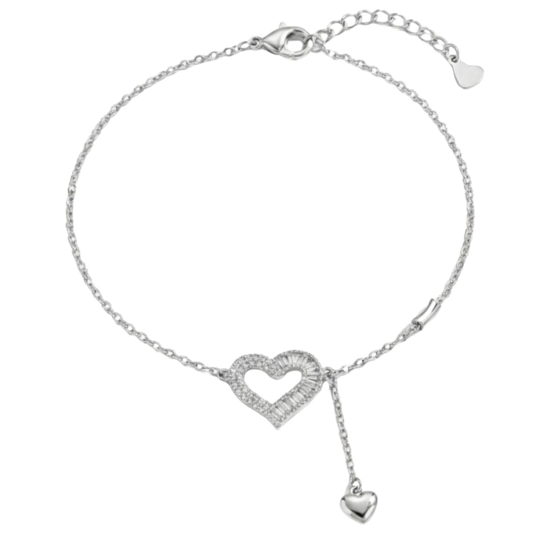 Shimmering Heart Anklet