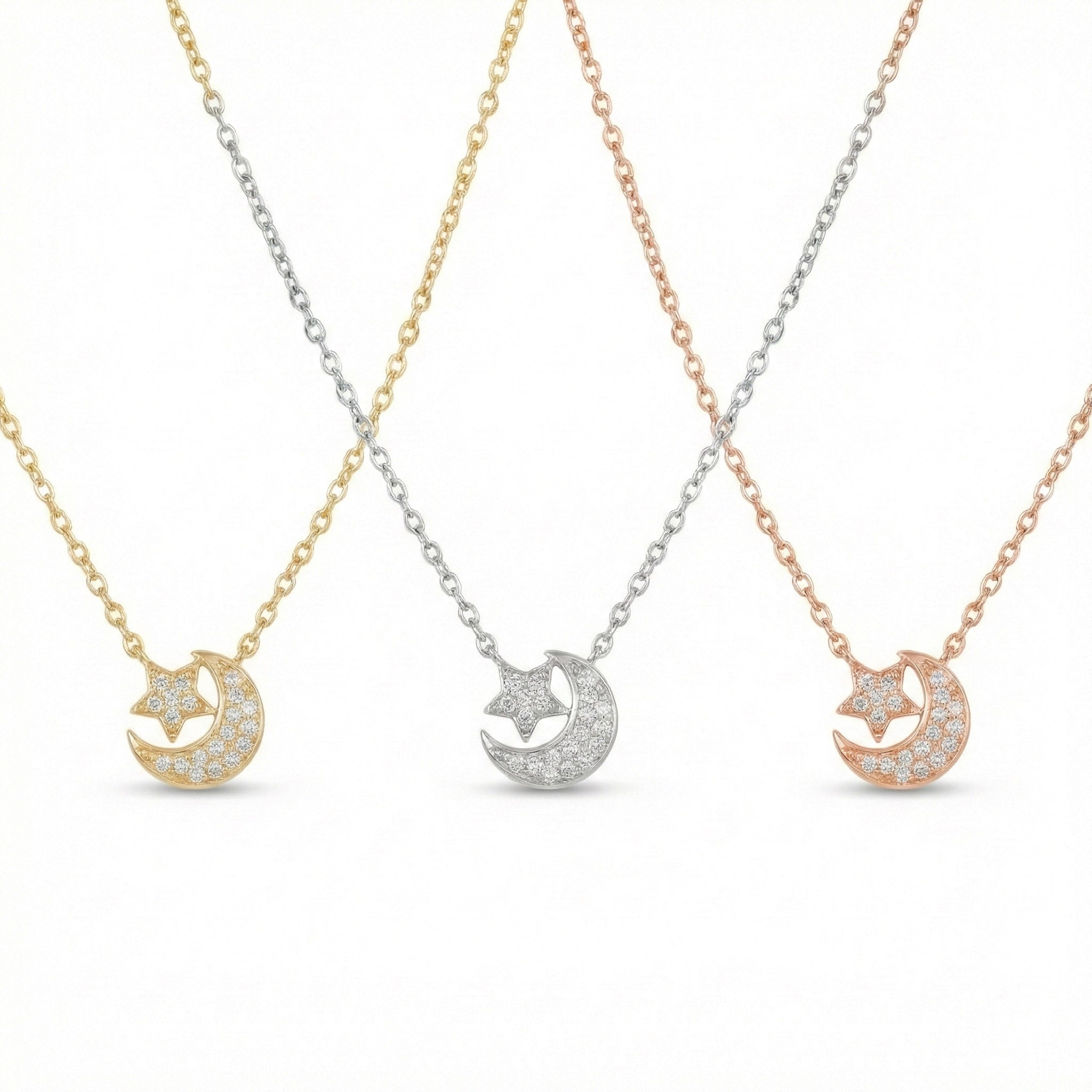Crescent Moon & Star Necklace