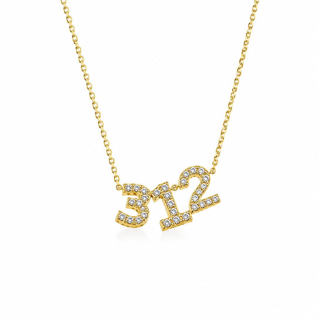 Shimmer Number Necklace | Anti-tarnish