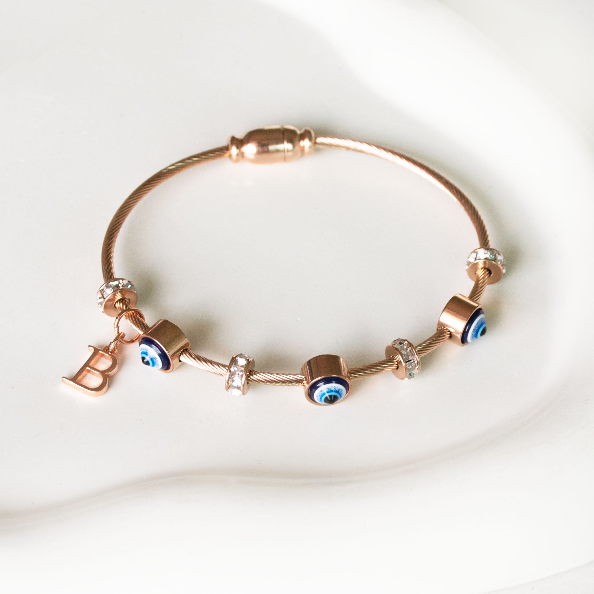 Classic Evil Eye With Personalized Initial