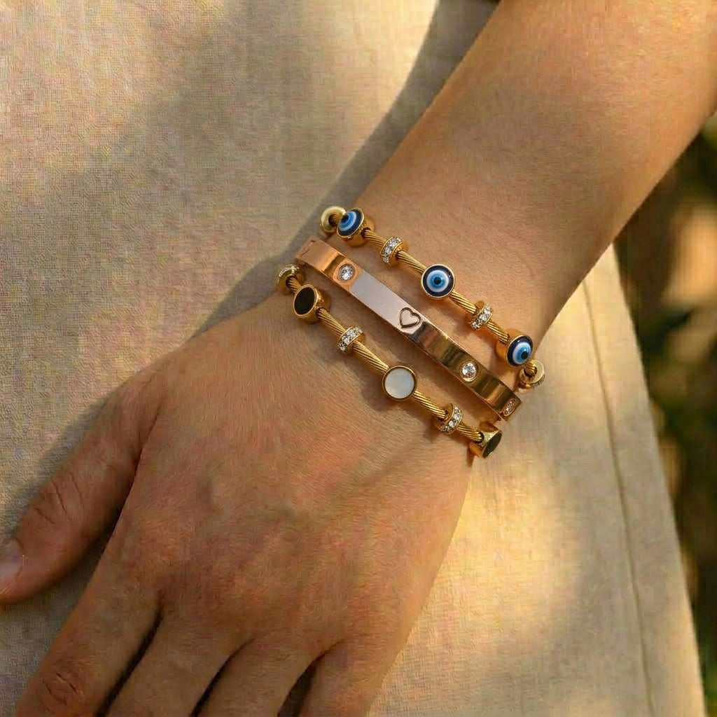 Golden Serenity Bangle Stack (30% OFF)