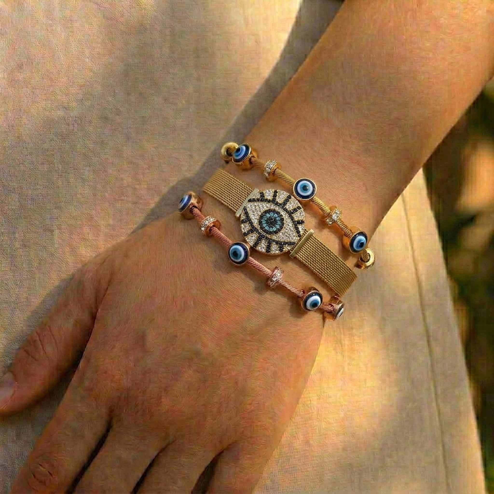 Signature Evil Eye Bangle Stack (30% OFF)