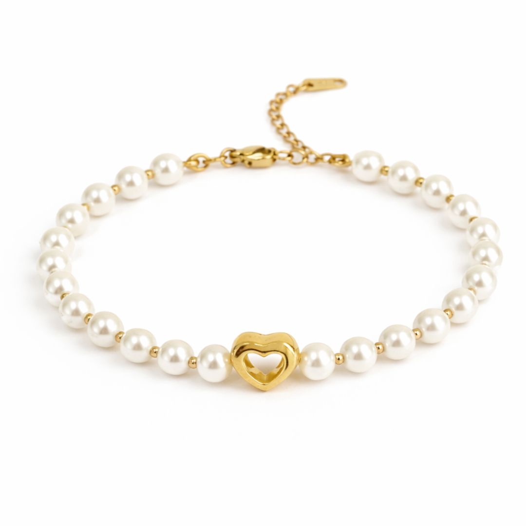 Eternal Heart Pearl Bracelet