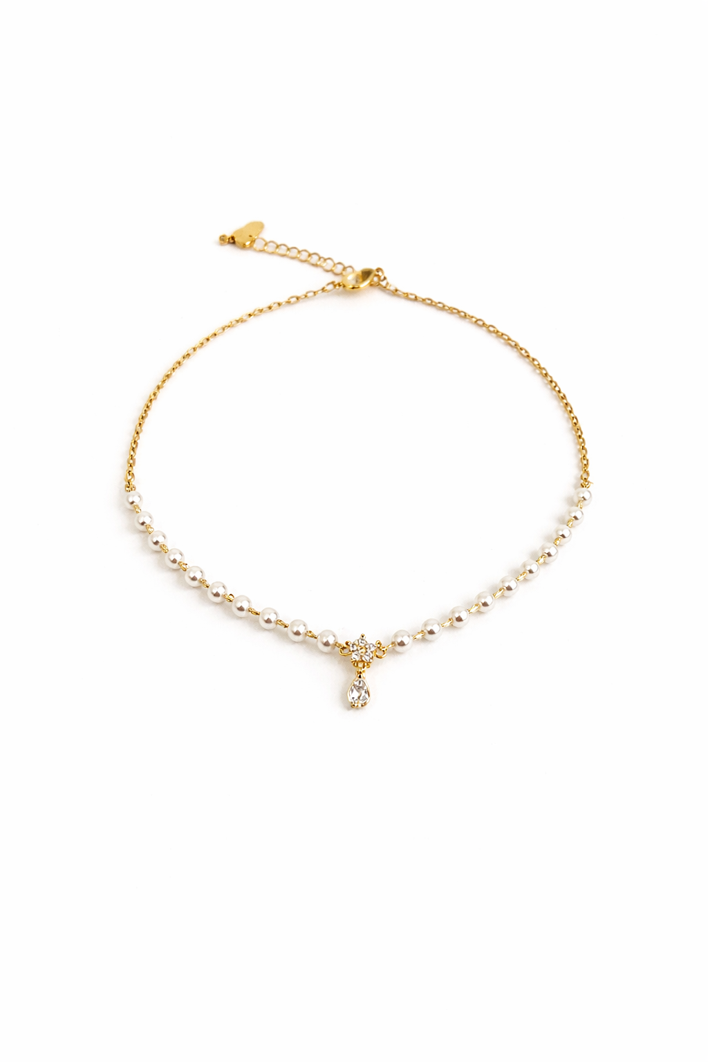 Crystal Floret Pearl Anklet