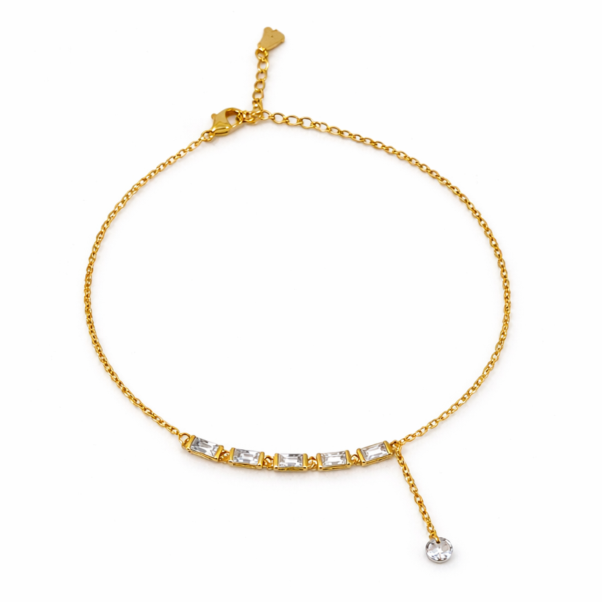 Cascading Crystal Anklet