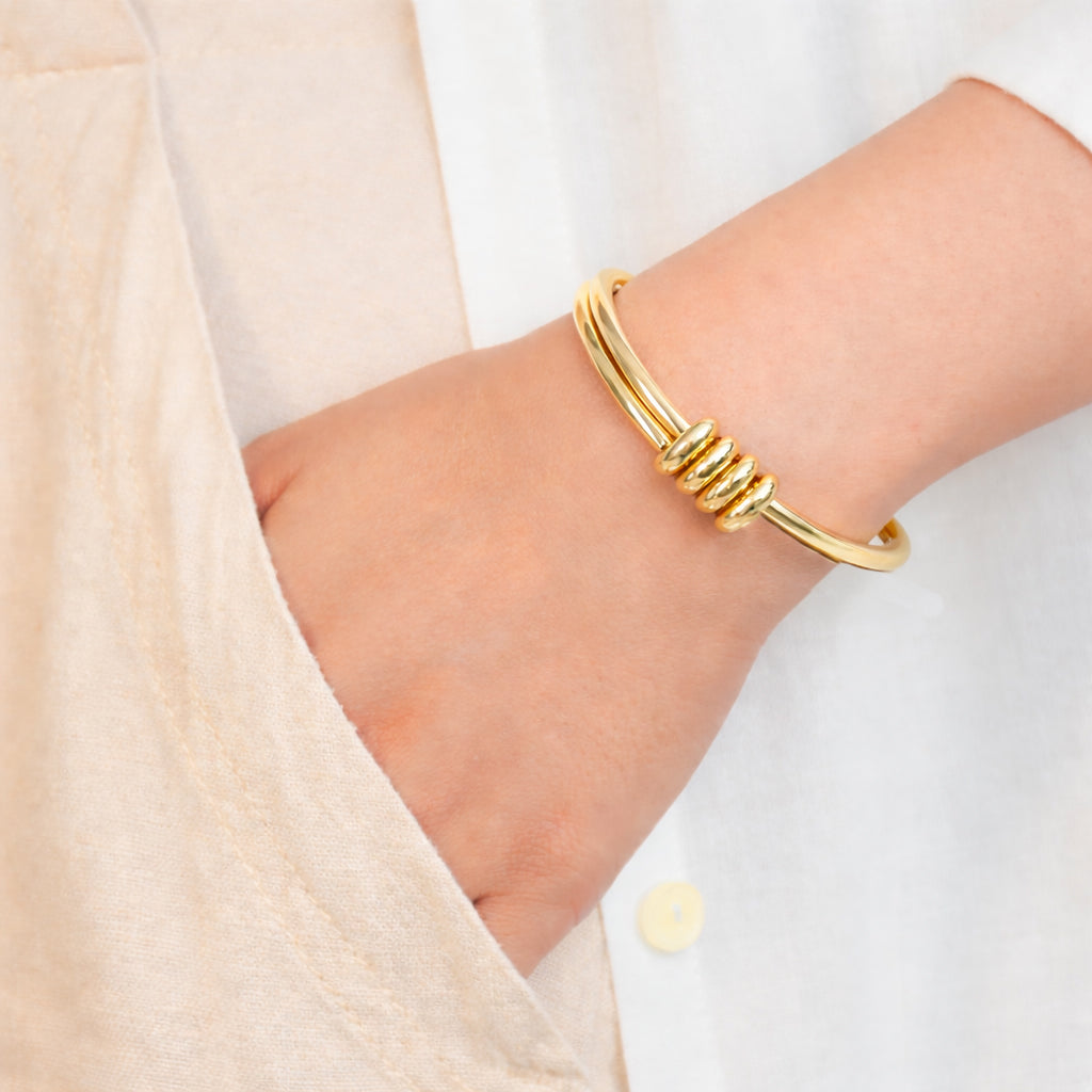 Gilded Knot Cuff Bangle