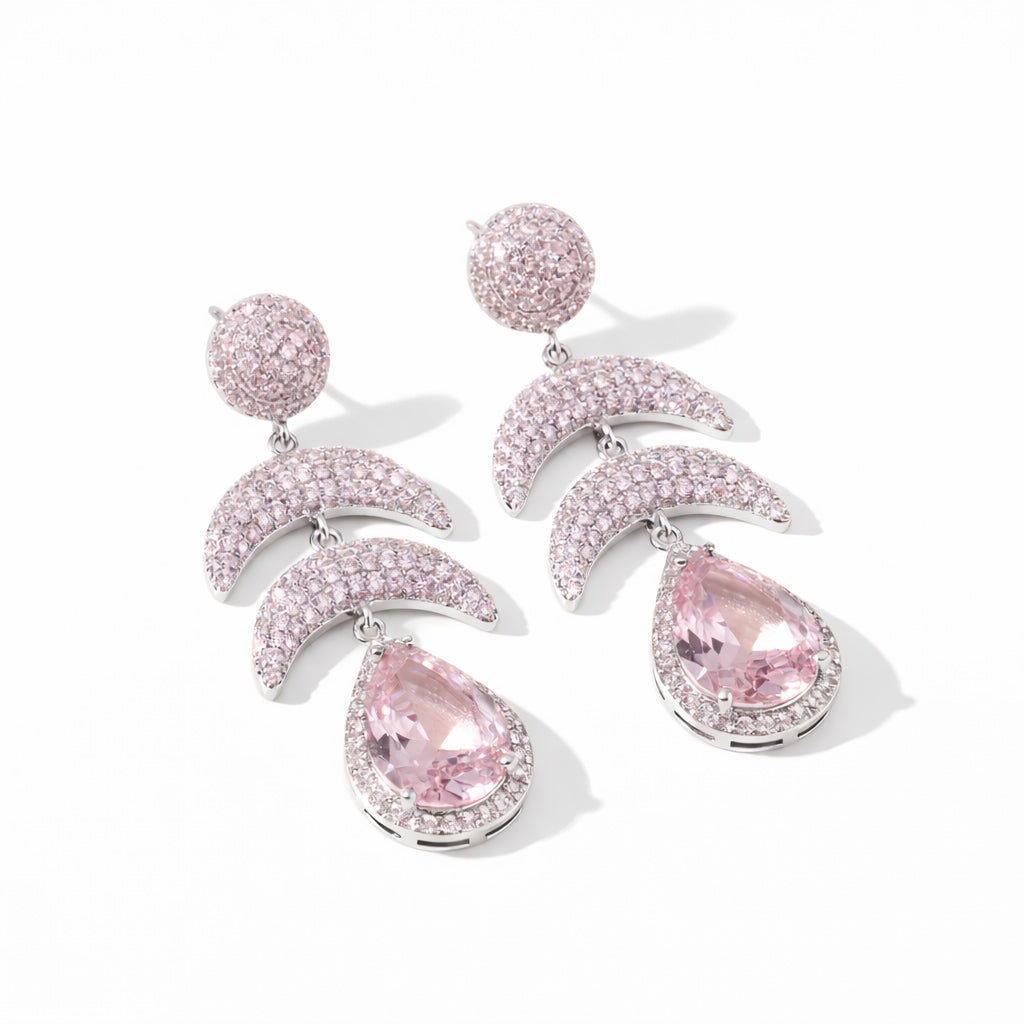 Blushing Moonfall Earrings