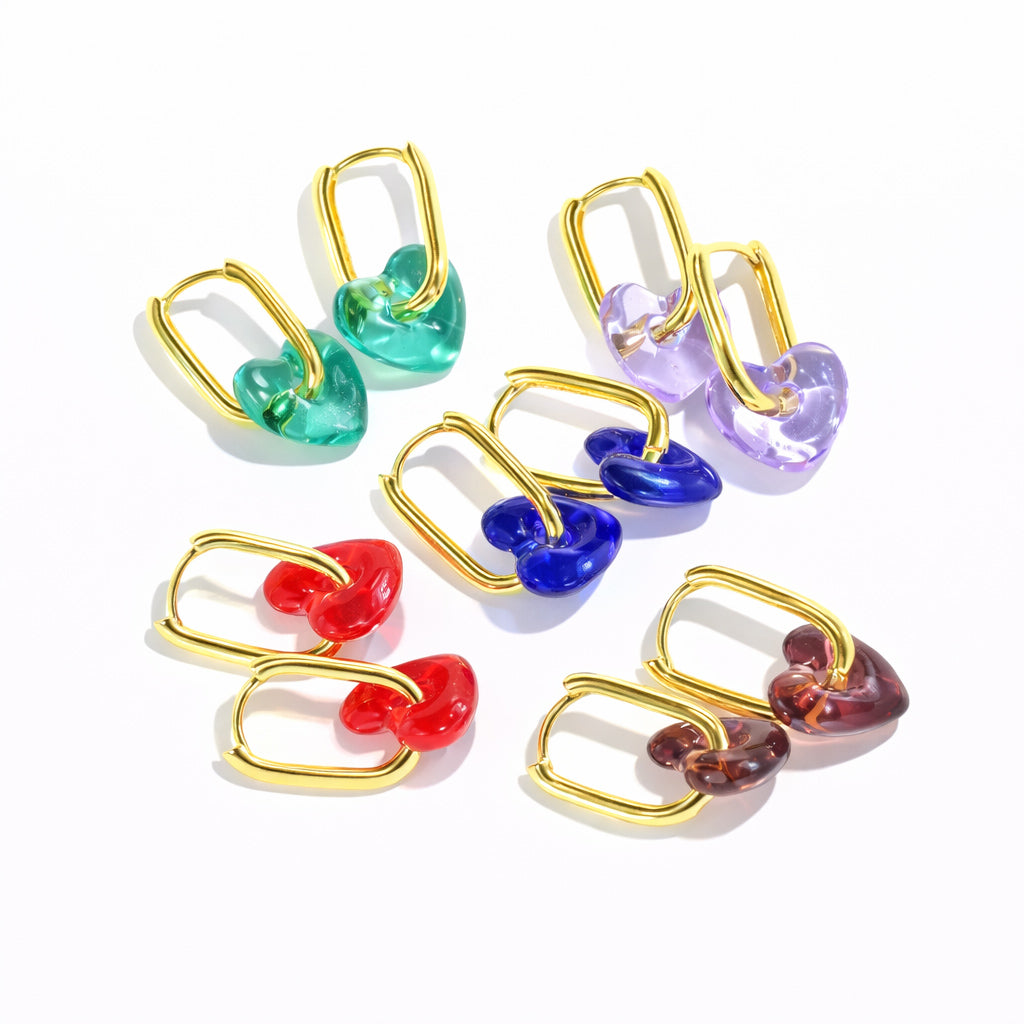 Mini Heart Hoop Earrings