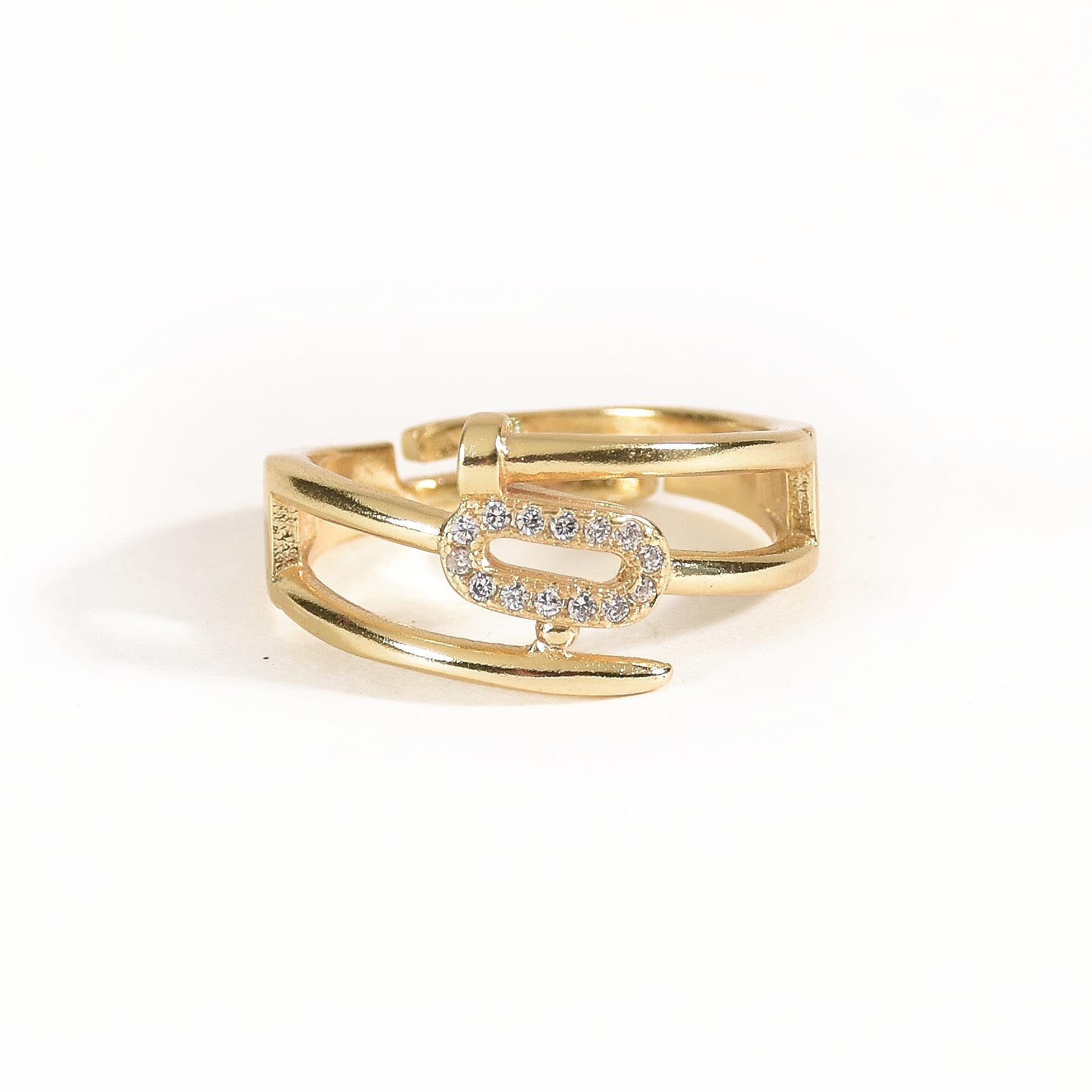 Sparkling Oval Nail Ring