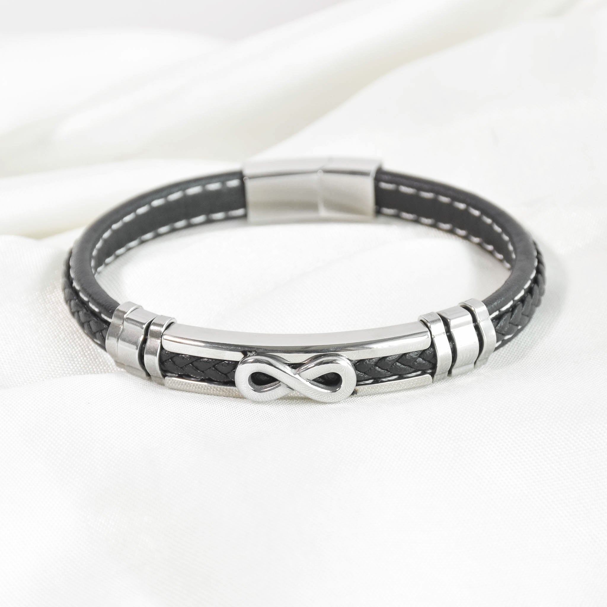 Braided Infinity Mens Bracelet
