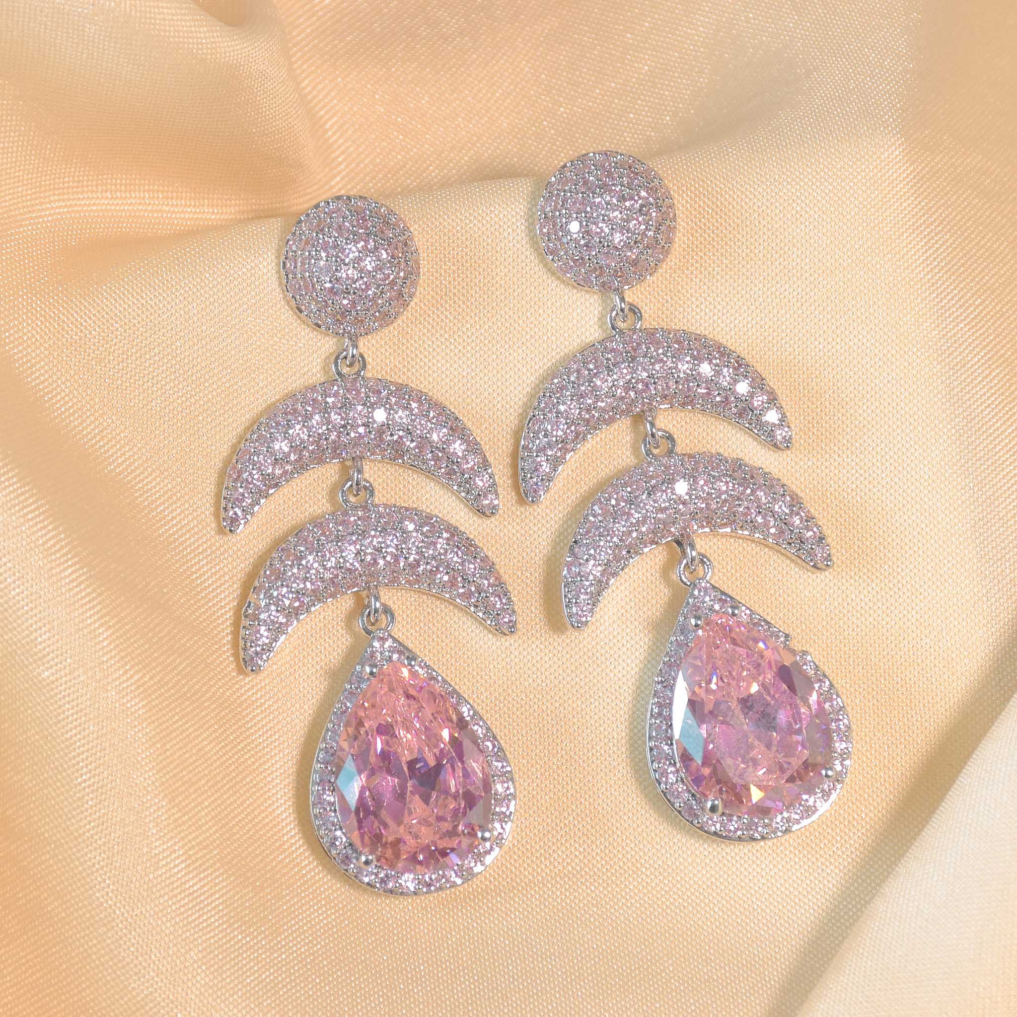 Blushing Moonfall Earrings