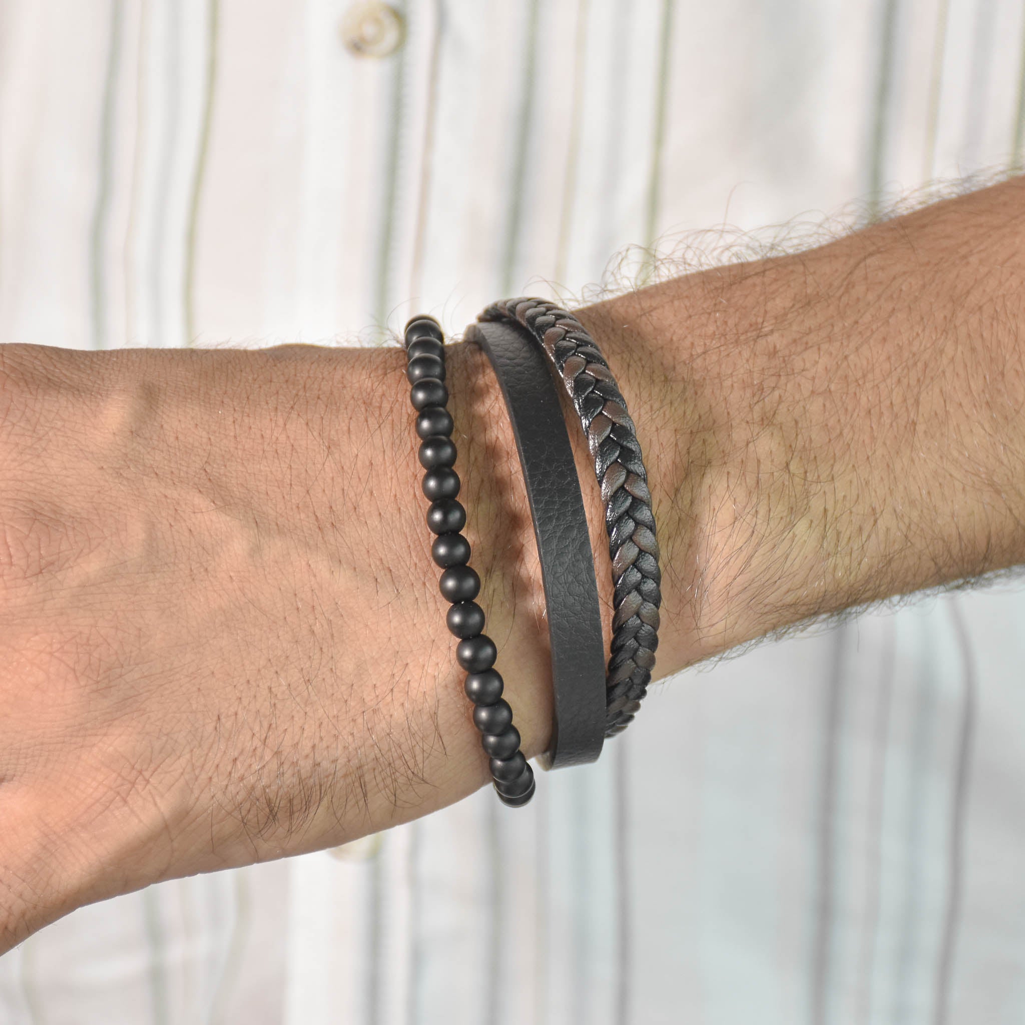 Matte Men Trio Bracelet
