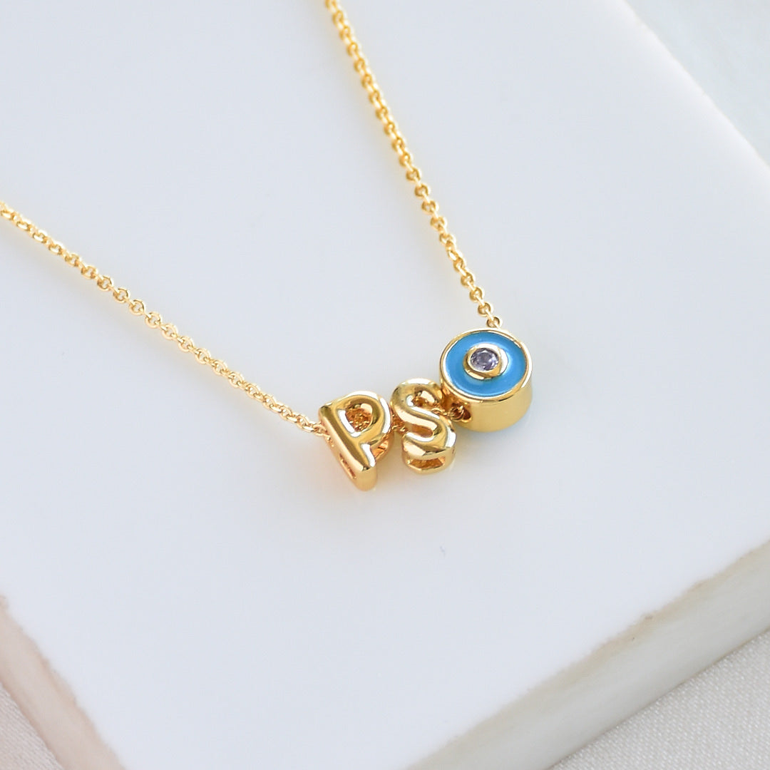 Cute Name Charms Necklace | Custom Letter & Symbol Chain