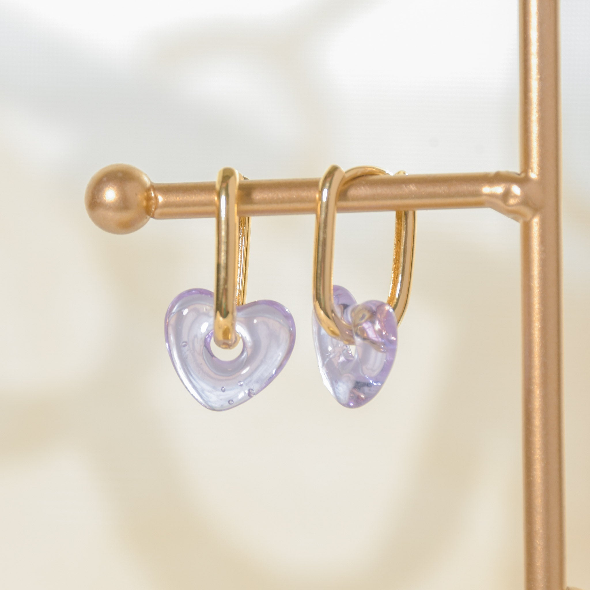 Mini Heart Hoop Earrings