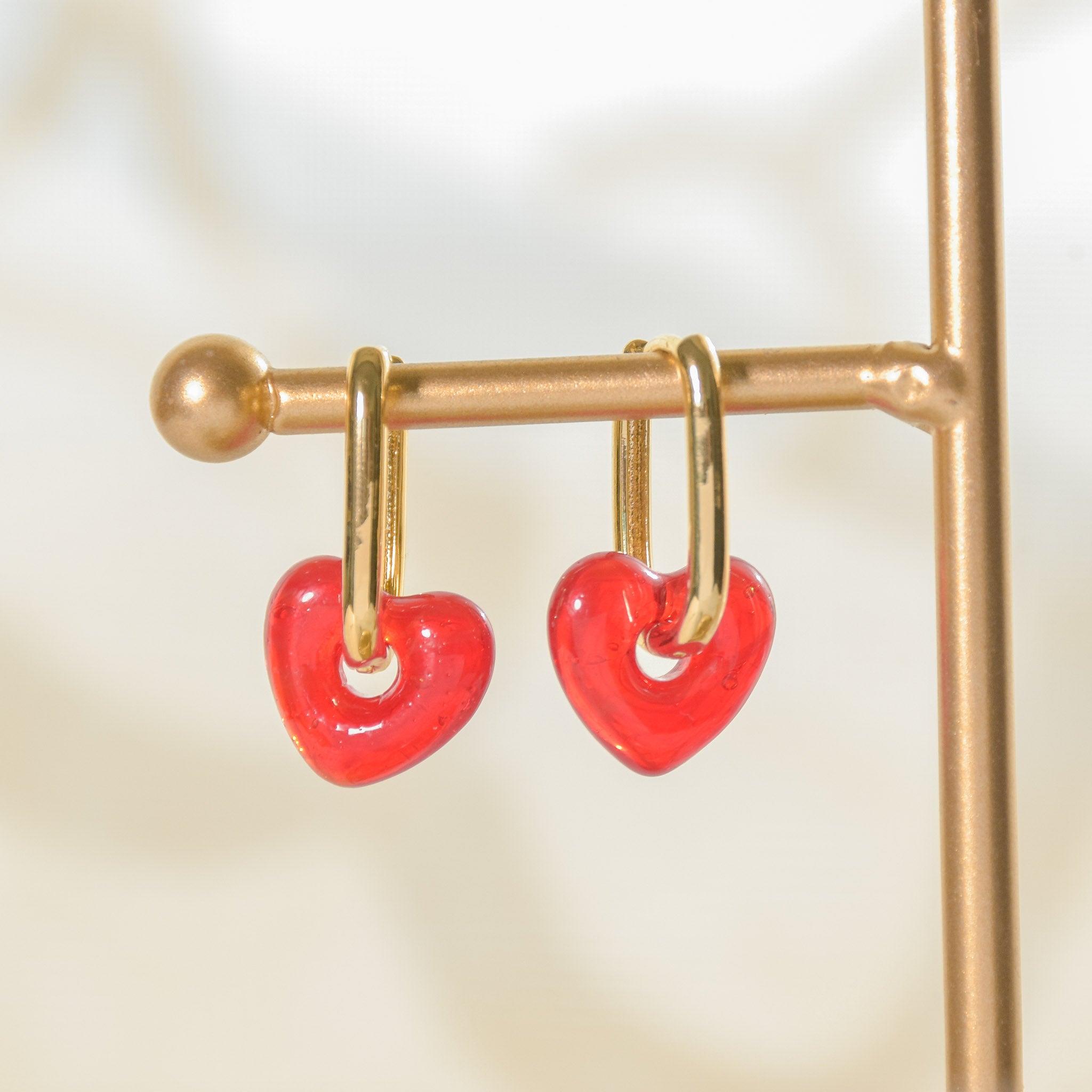 Mini Heart Hoop Earrings