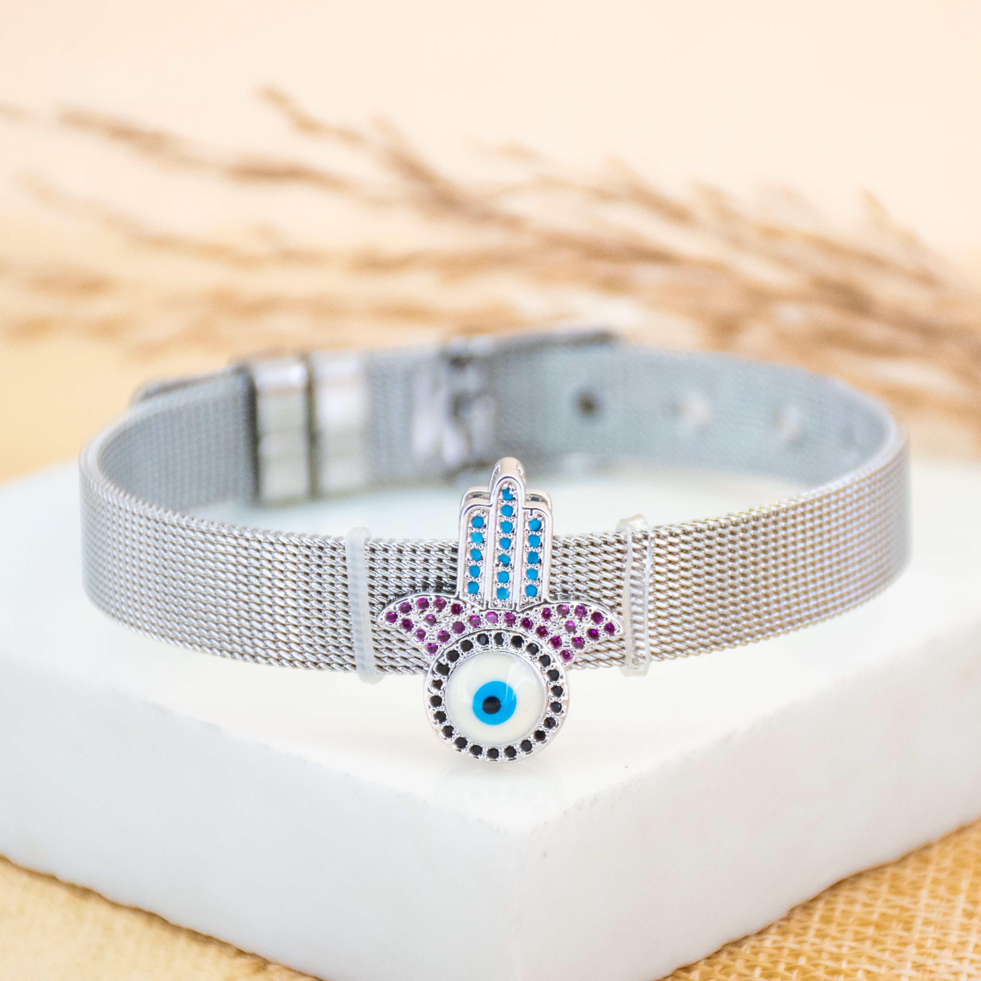 Rainbow Hamsa Watch Belt