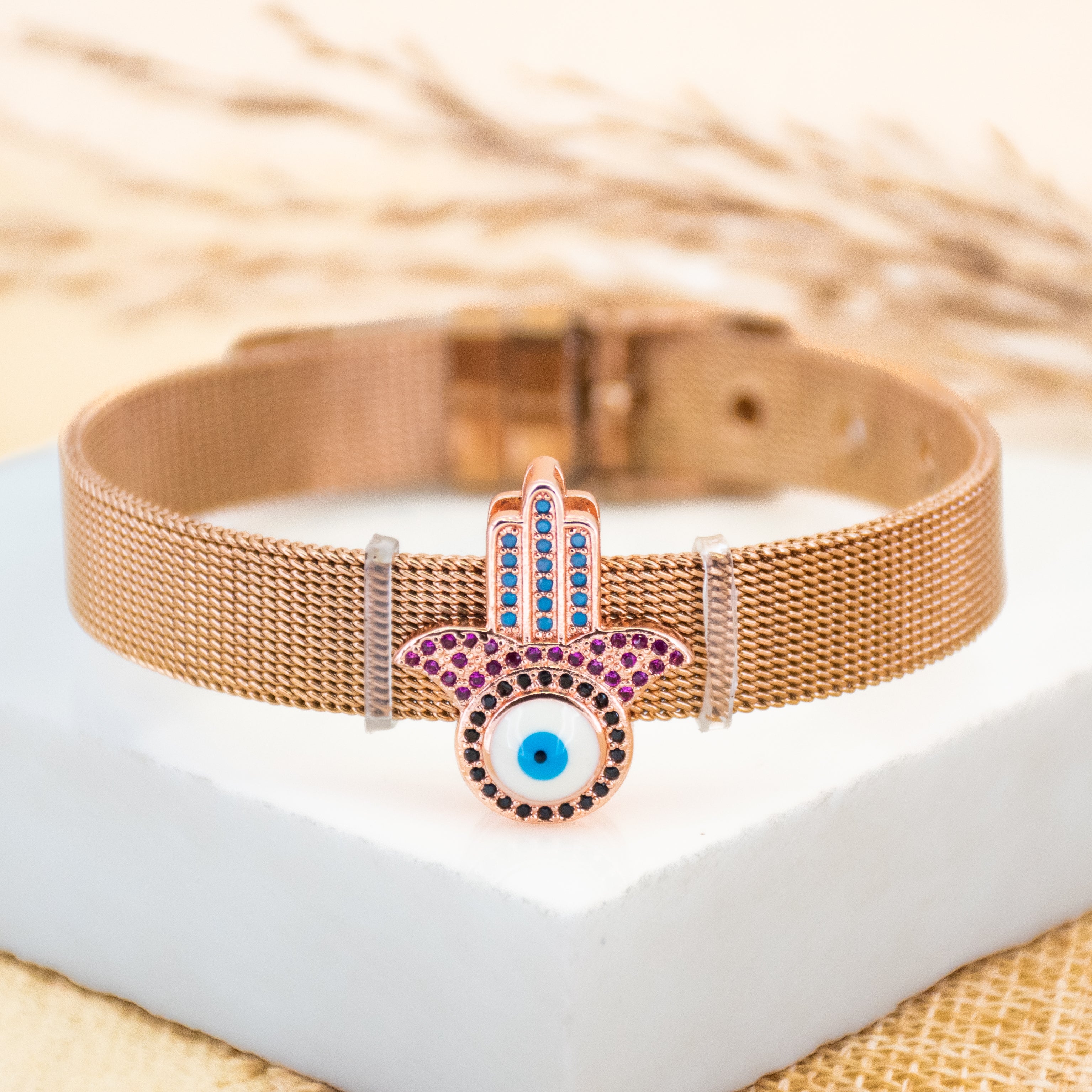Rainbow Hamsa Watch Belt