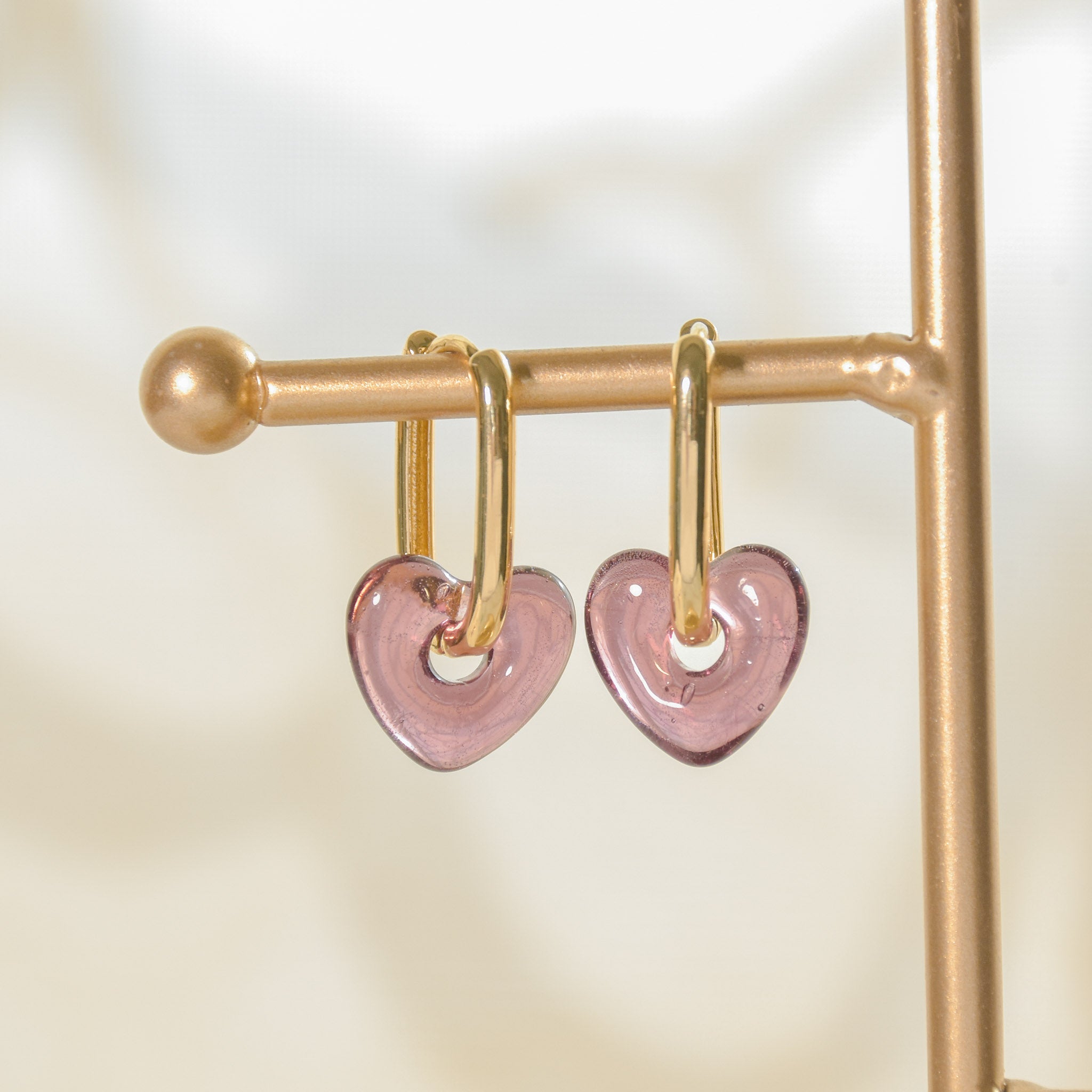 Mini Heart Hoop Earrings