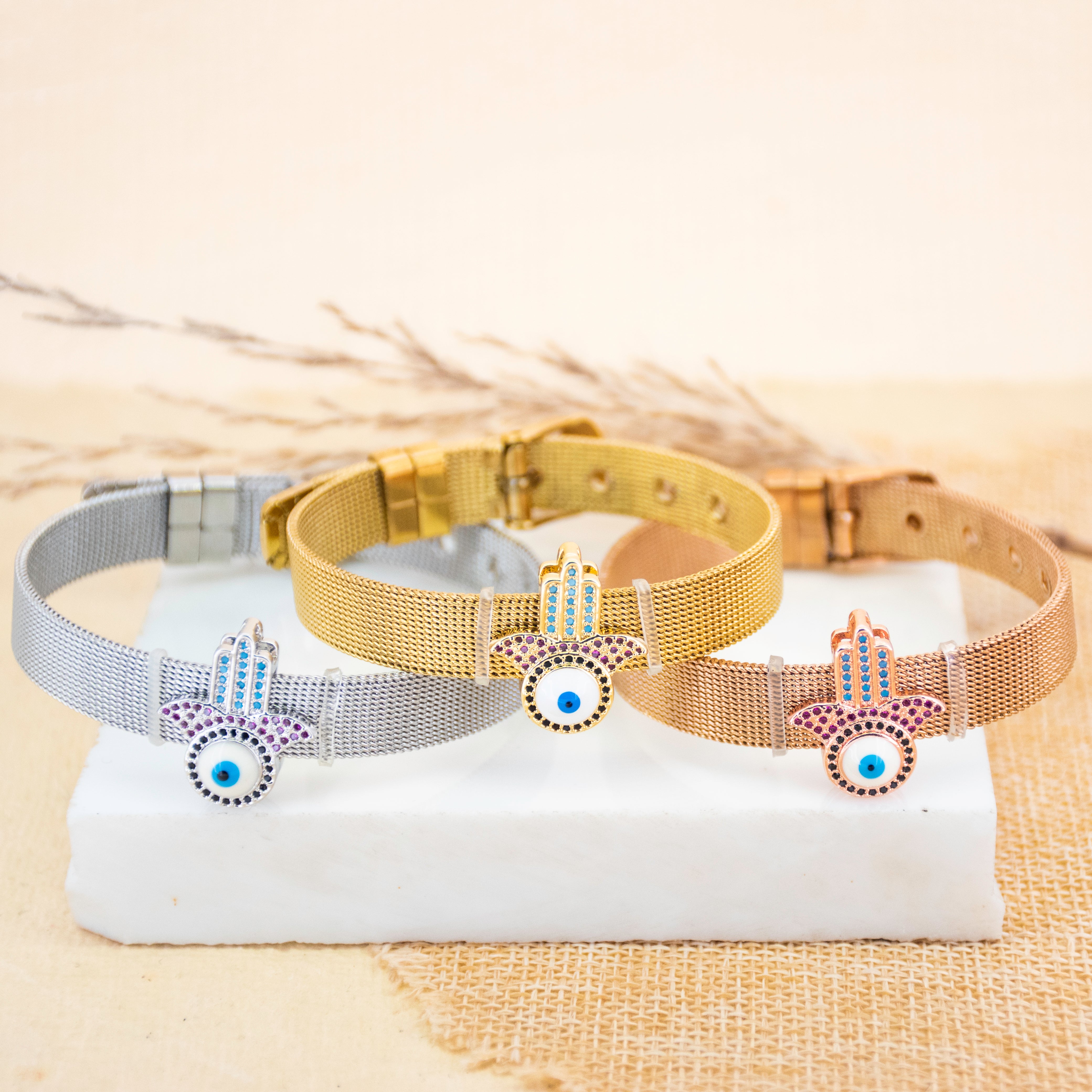 Rainbow Hamsa Watch Belt