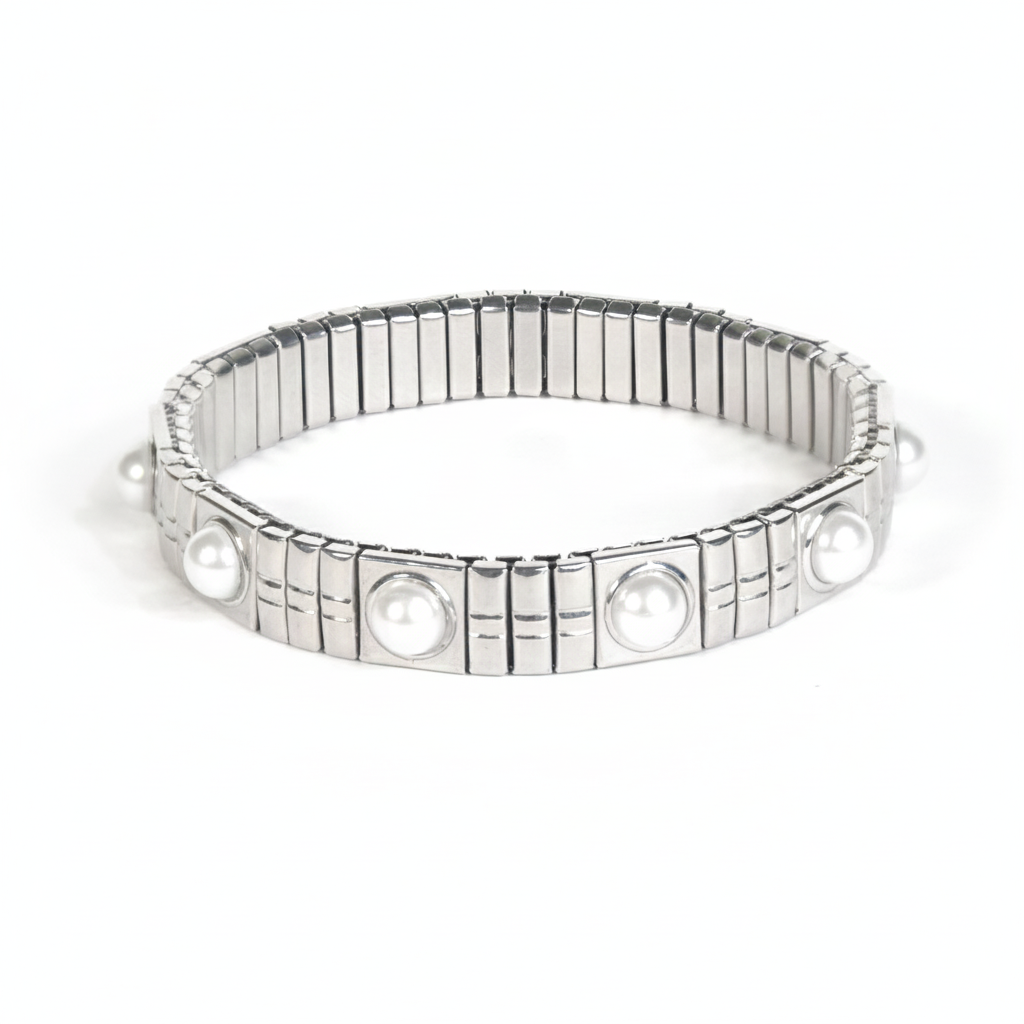 Structural Pearl Bangle