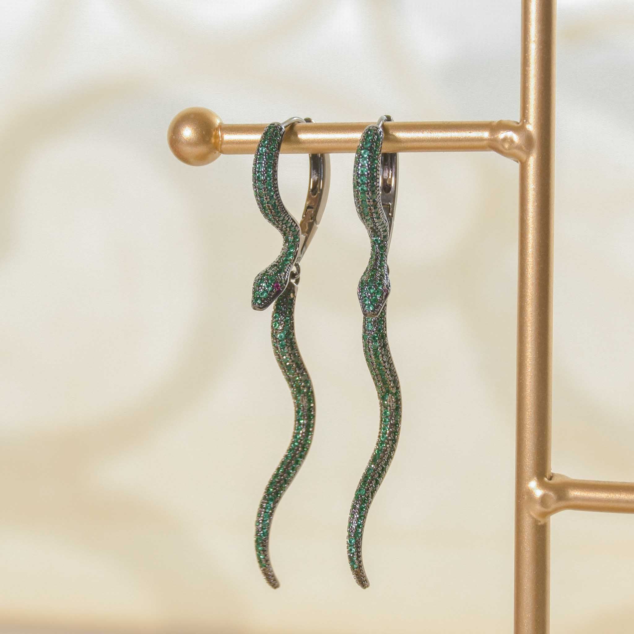 Gilded Snake Earrings