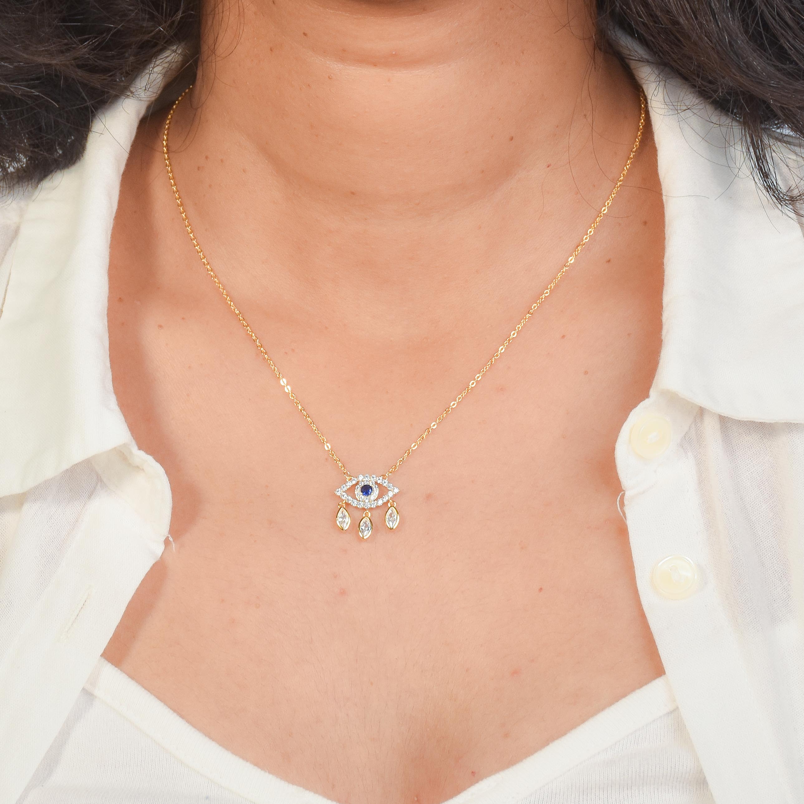 Moonlit Evil Eye Necklace