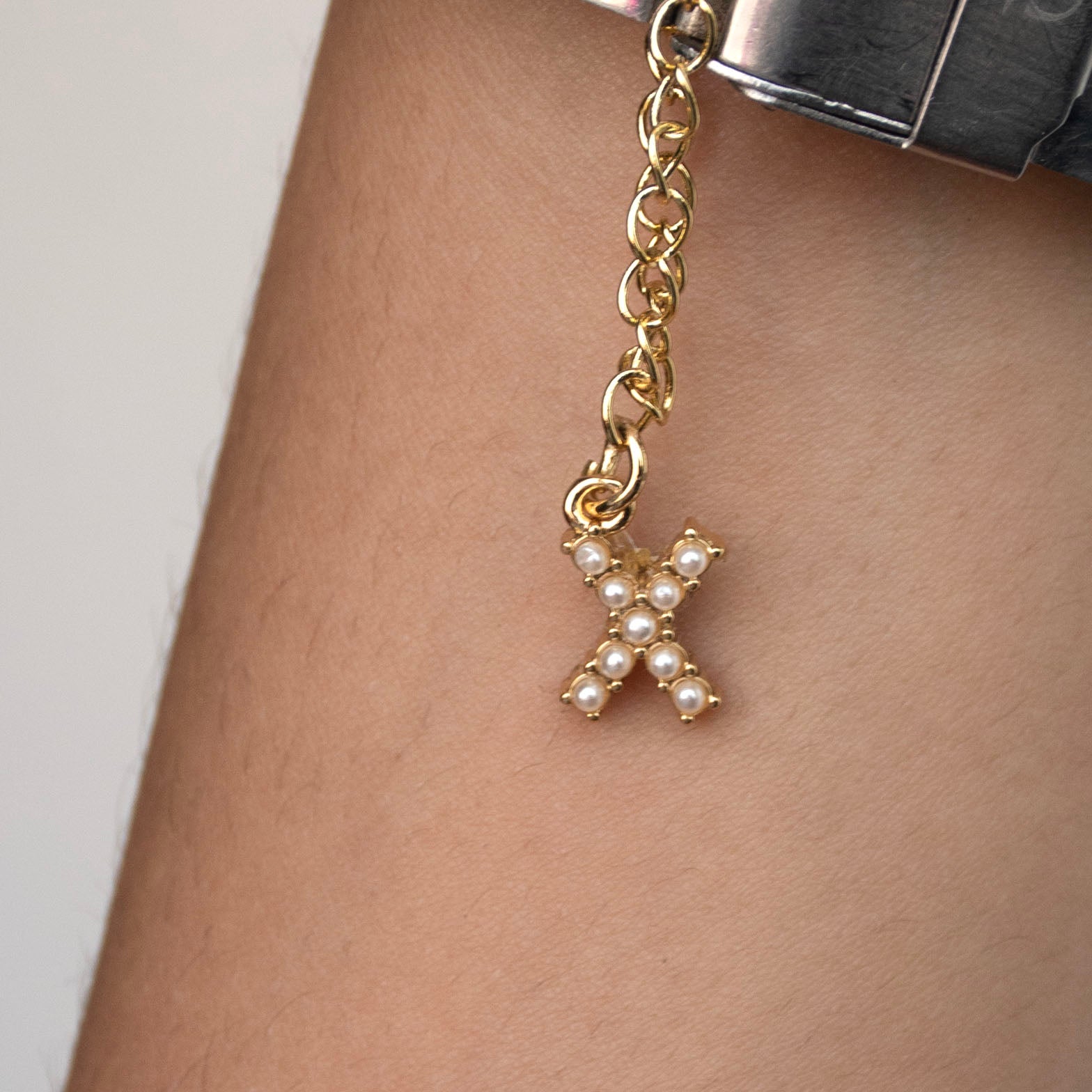 Initial Pearl Watch Charm