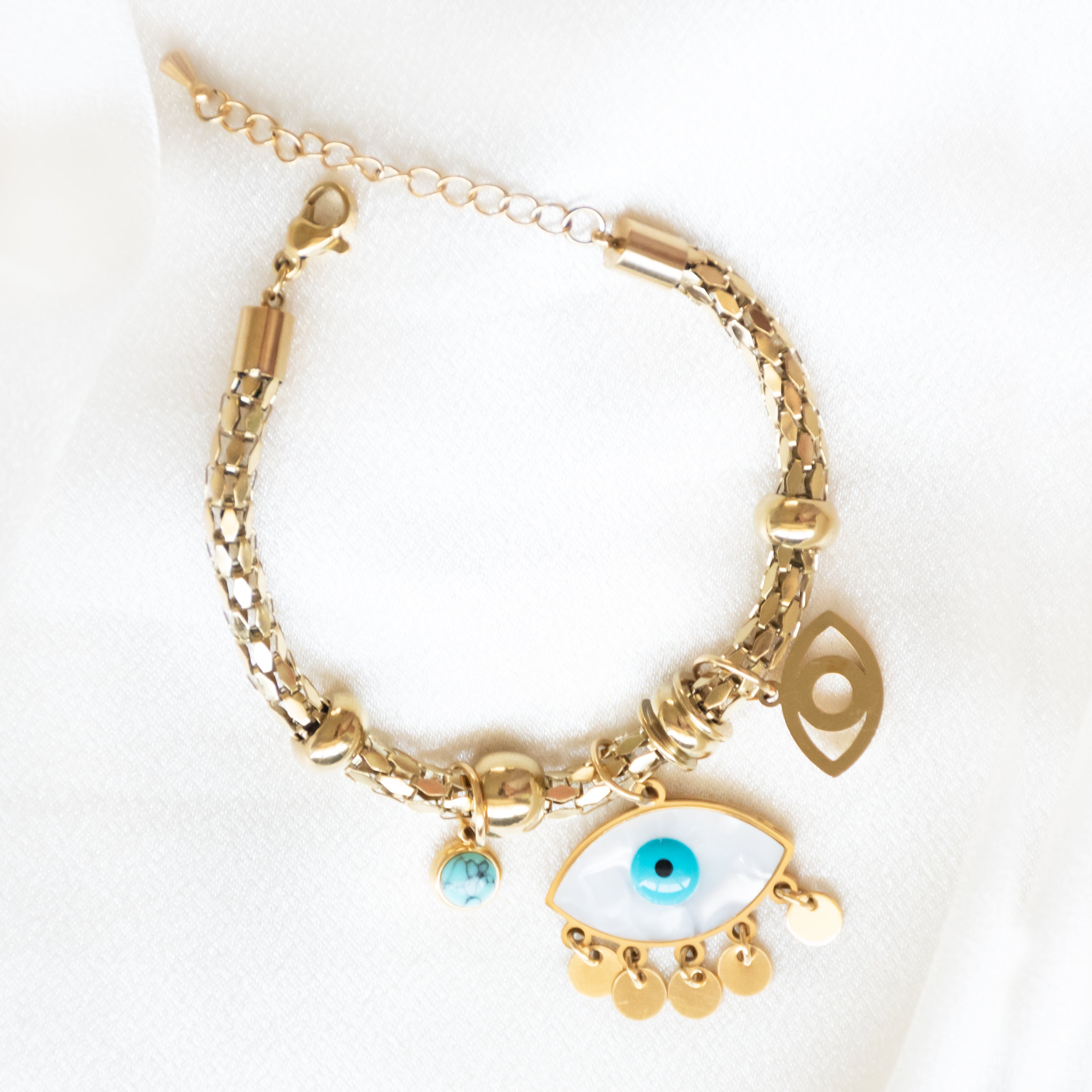 Eye Shaped Charm Bracelet