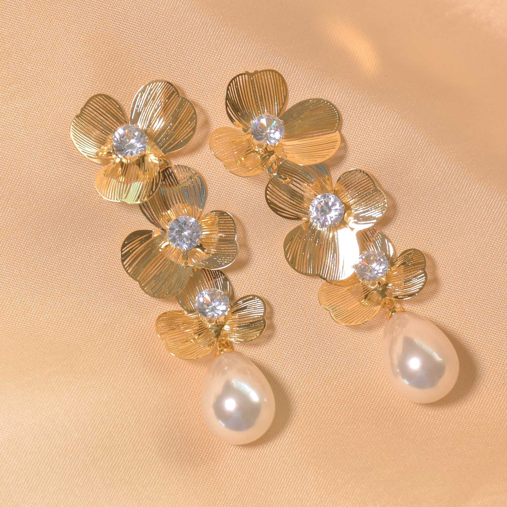 Moonlit Flower Drop Earrings