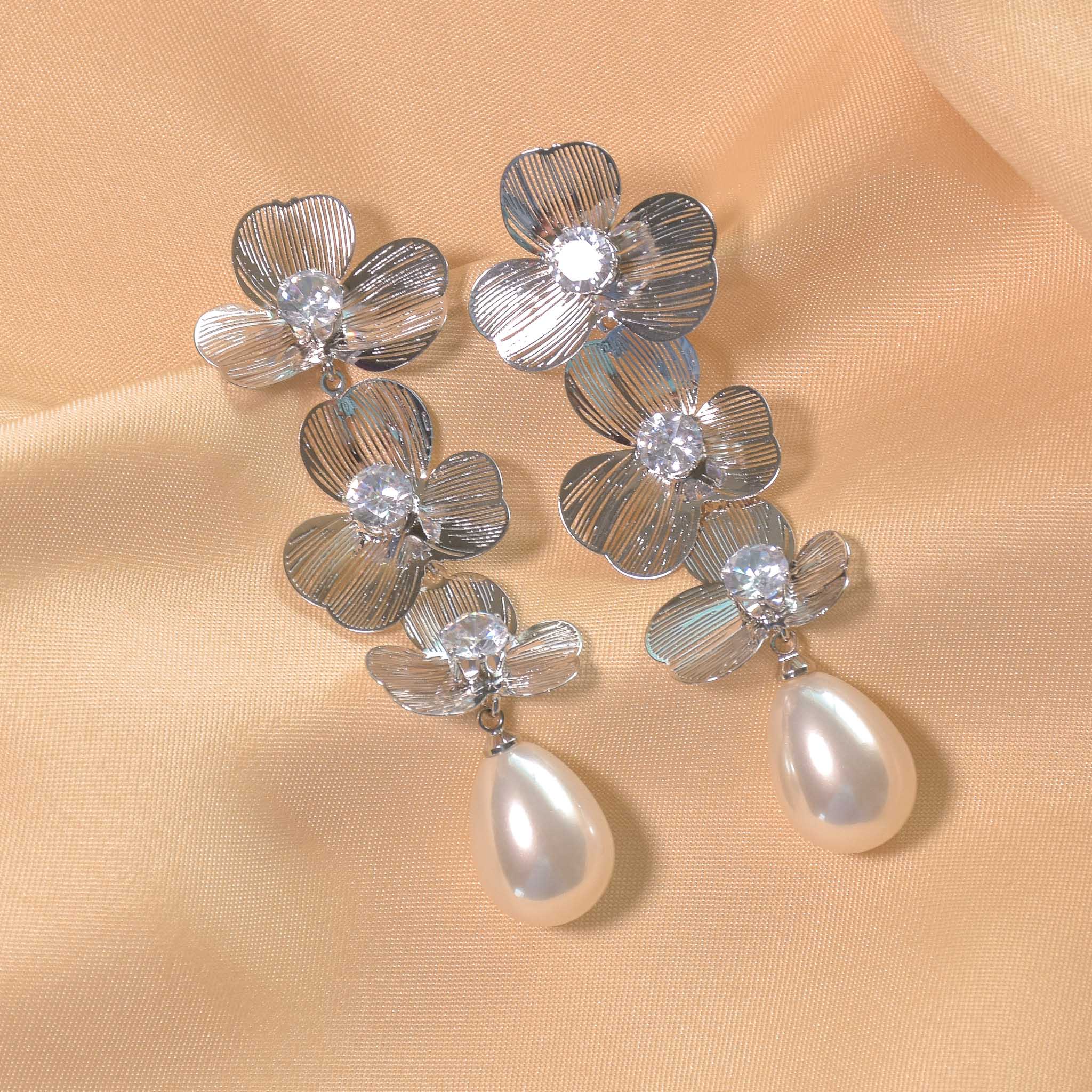 Moonlit Flower Drop Earrings