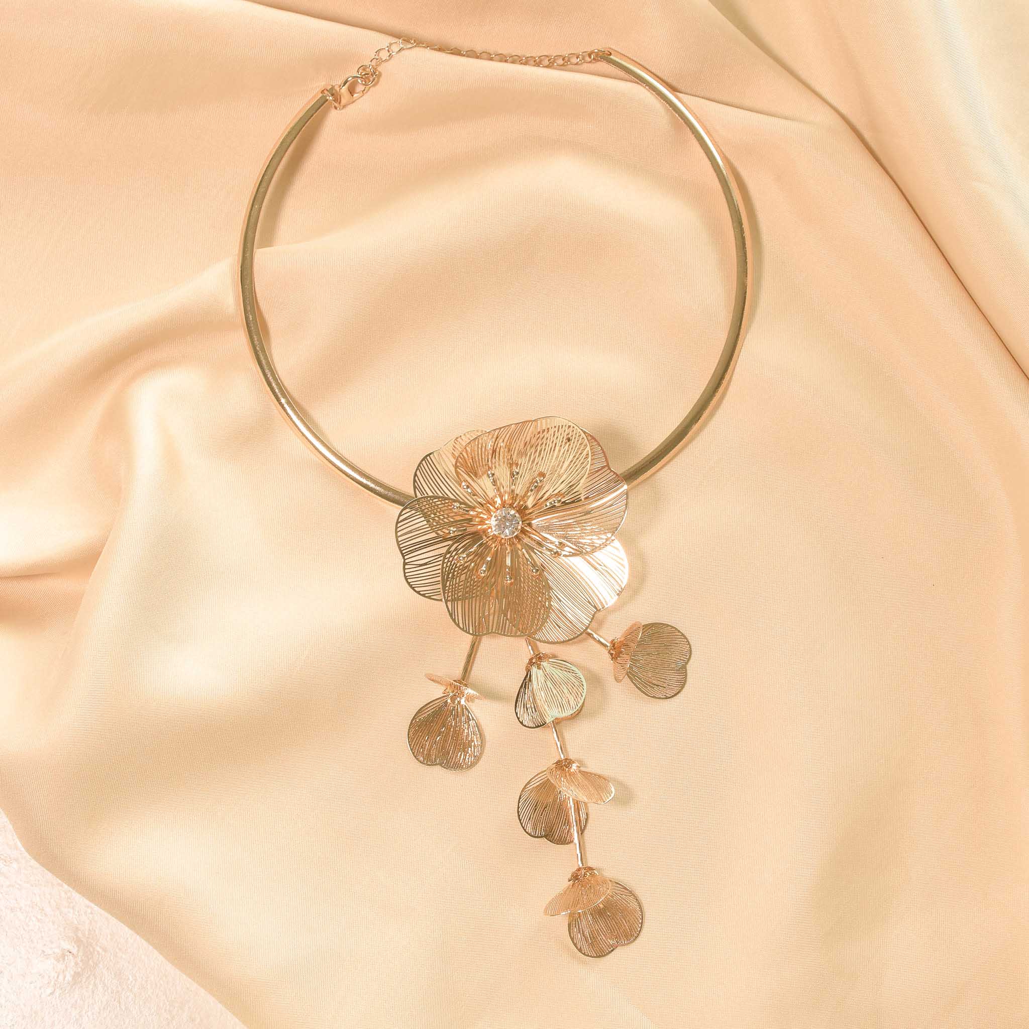 Statement Flora Cascade Necklace Set