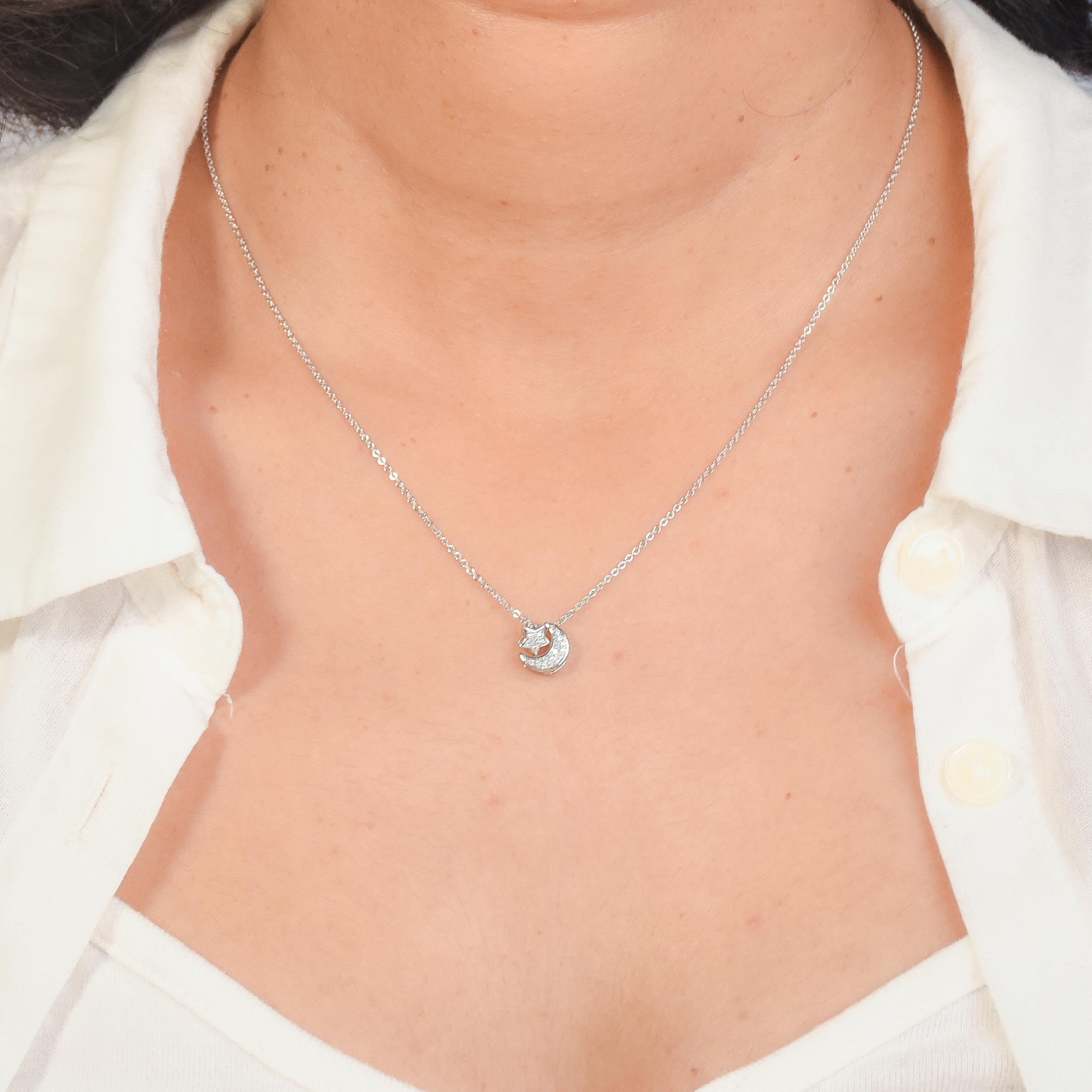 Crescent Moon & Star Necklace