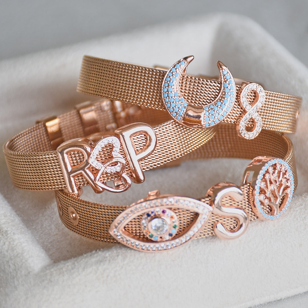 Gold Watch Band Bracelet | Personalised name for everyday wear