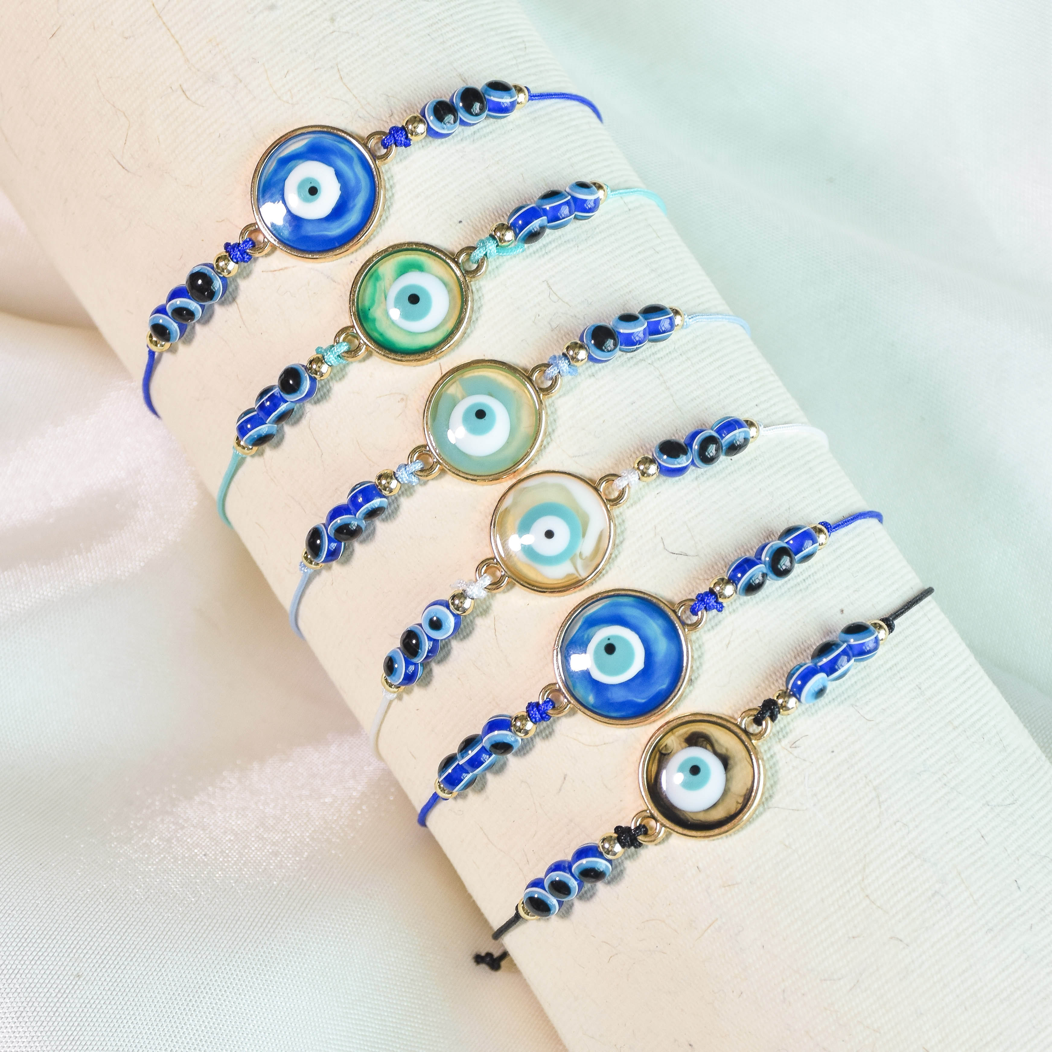 Evil Eye Rakhi Bracelets Set of 6