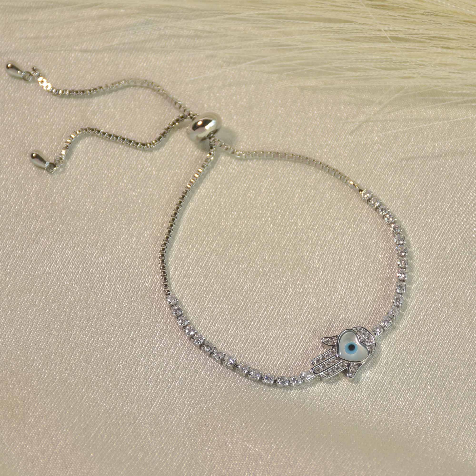 Hamsa Heart Bracelet