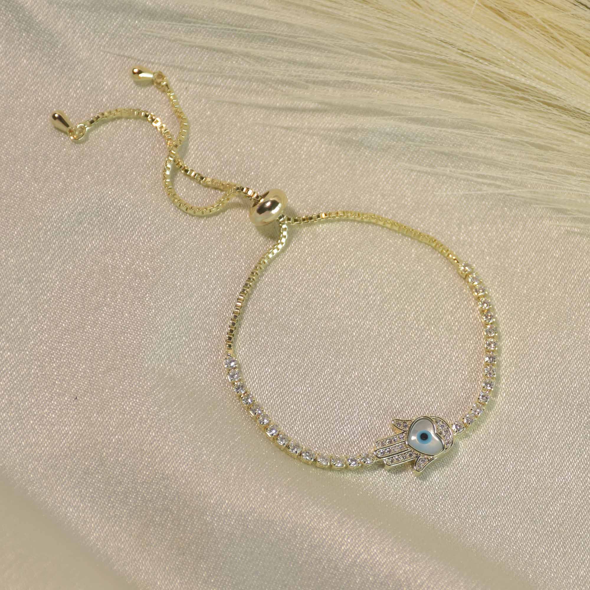 Hamsa Heart Bracelet