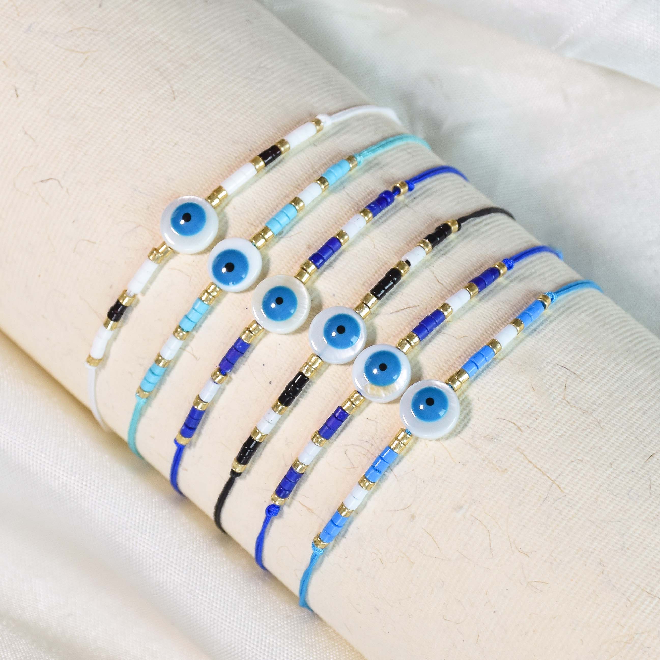 Evil Eye Rakhi Bracelets Set of 6