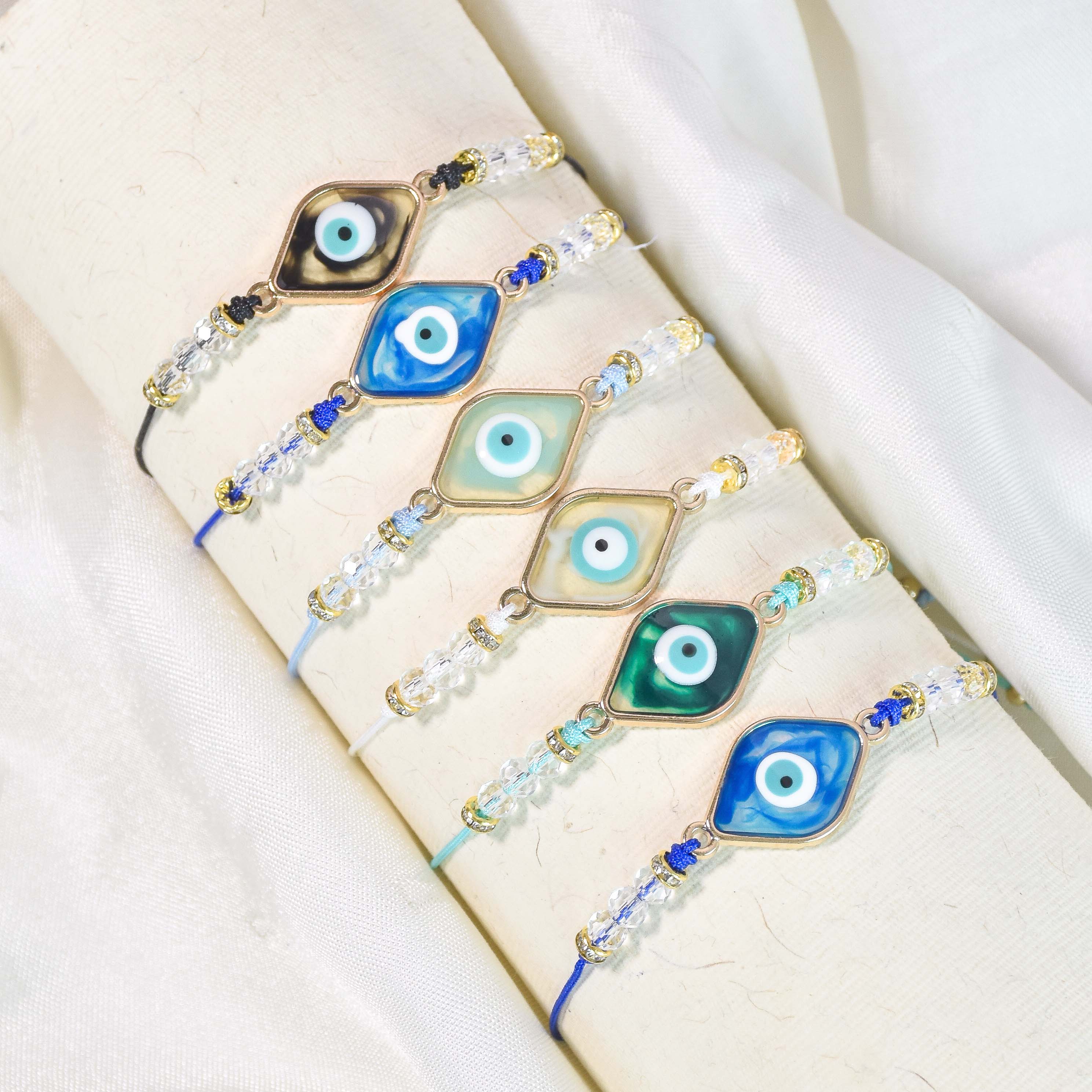 Evil Eye Rakhi Bracelets Set of 6