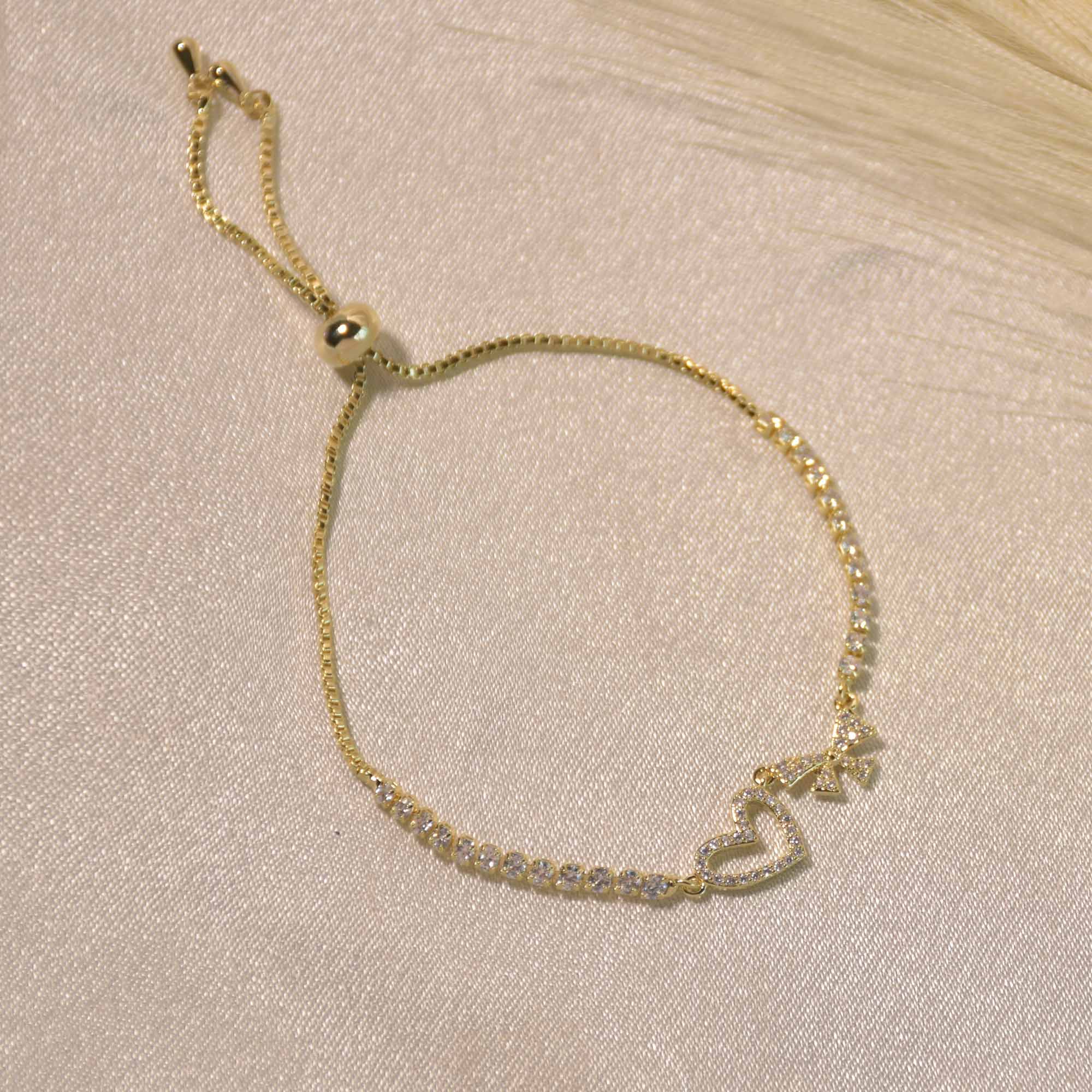 Heart Bow Bracelet