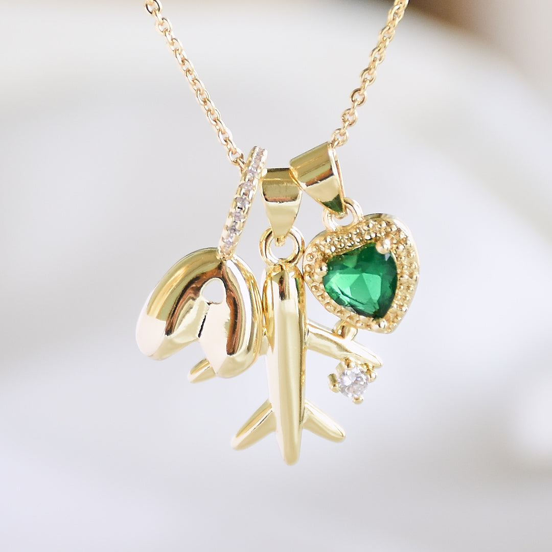 Dainty Alphabet Charm Necklace | Personalised Dangling Initial Pendant