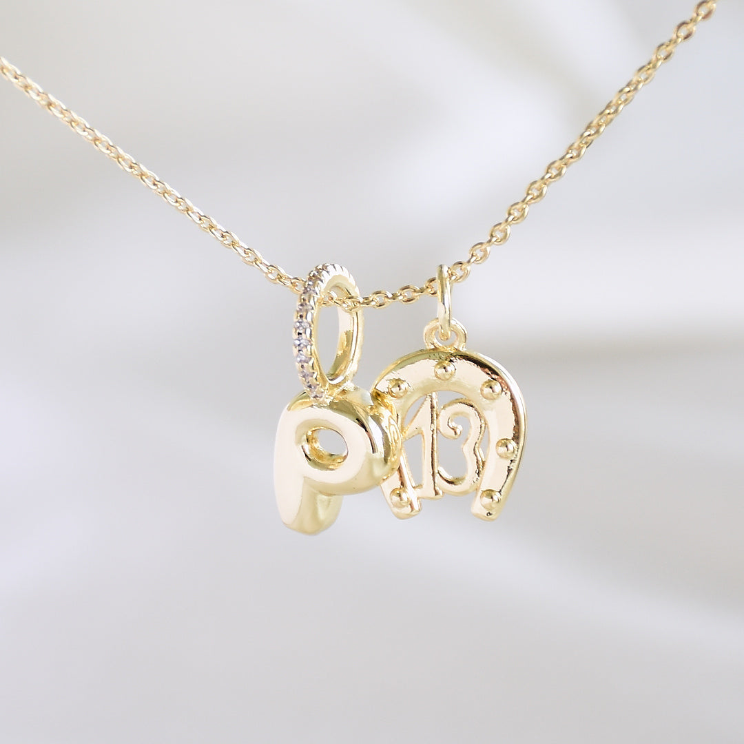 Dainty Alphabet Charm Necklace | Personalised Dangling Initial Pendant