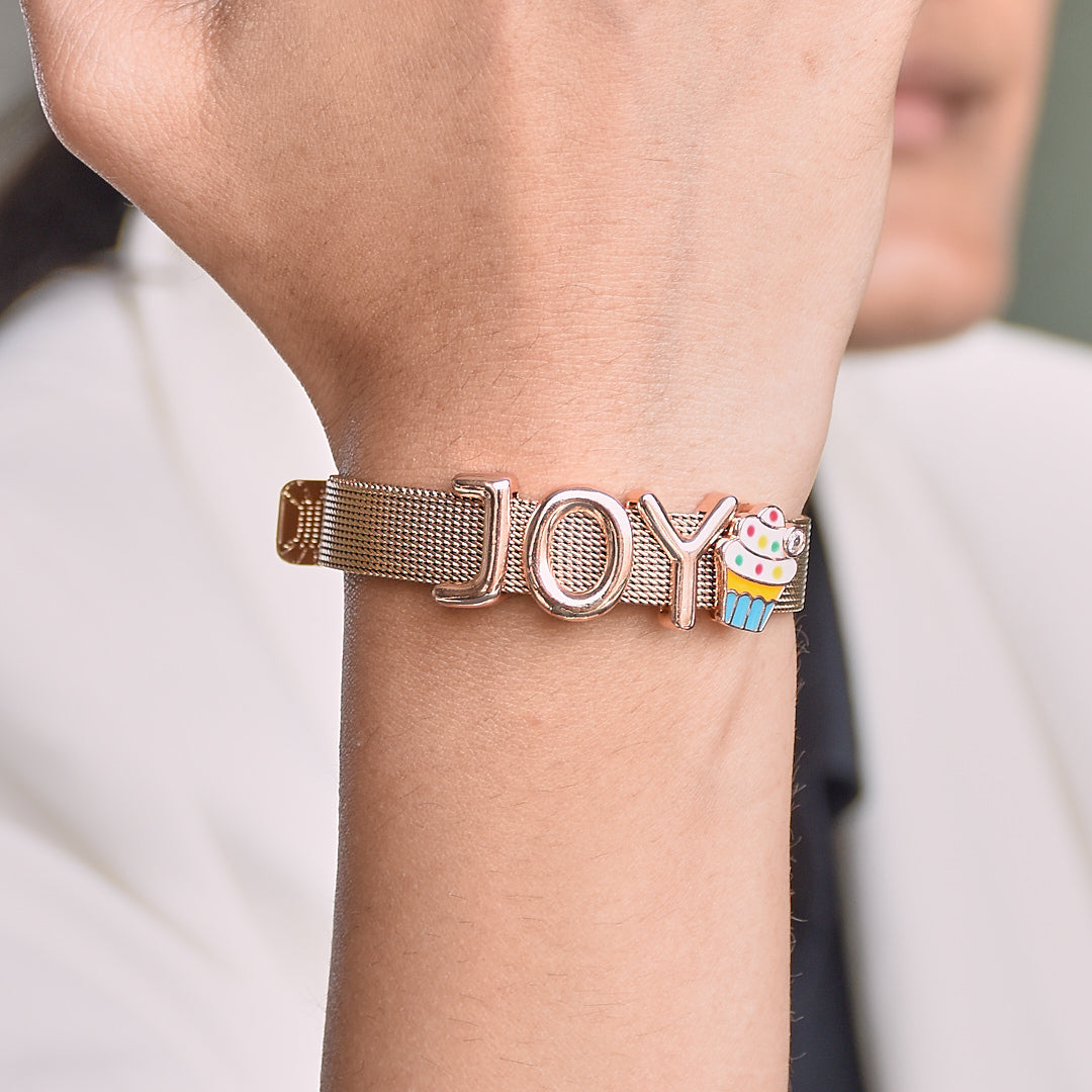 Gold Watch Band Bracelet | Personalised name for everyday wear