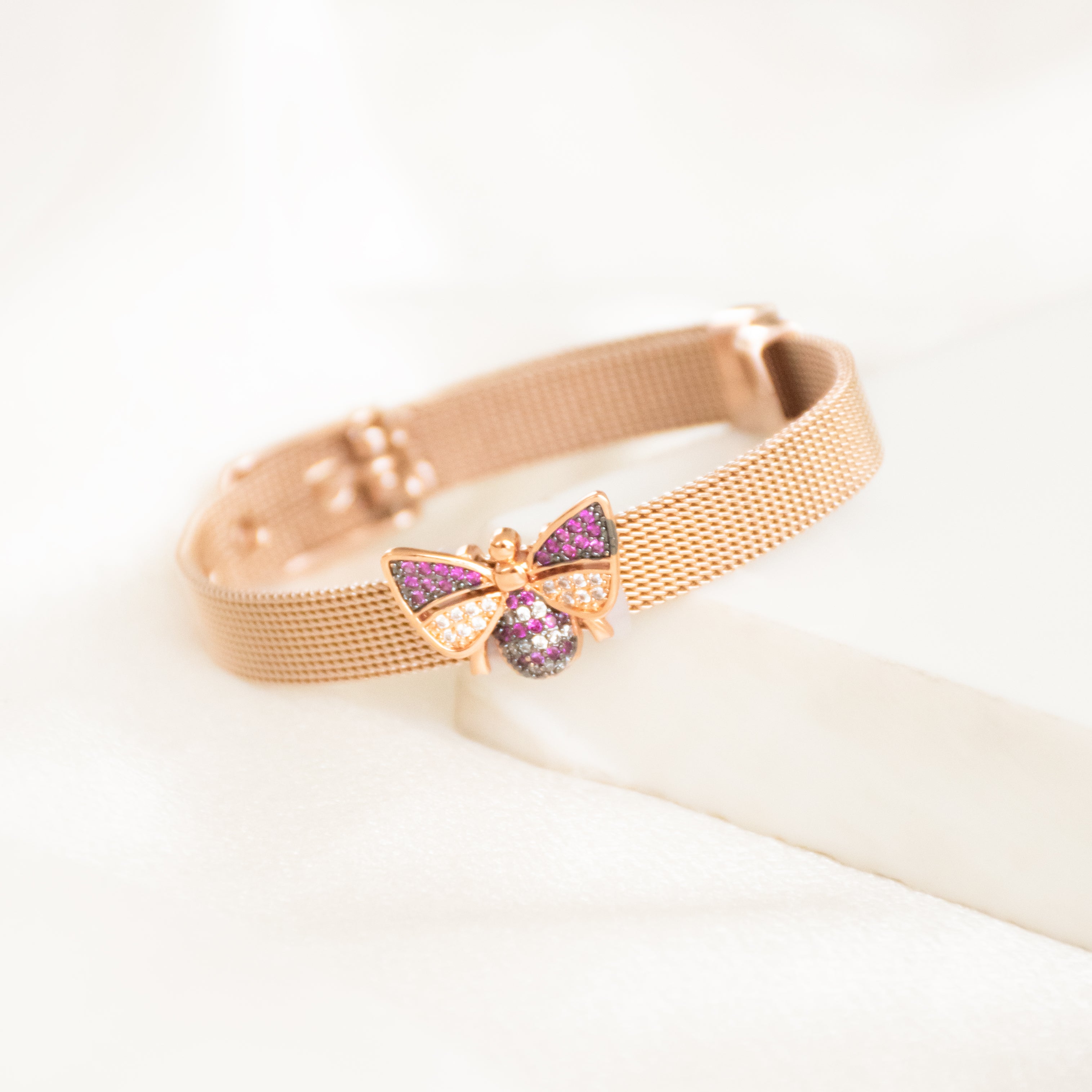 Pink Bee Watch Belt
