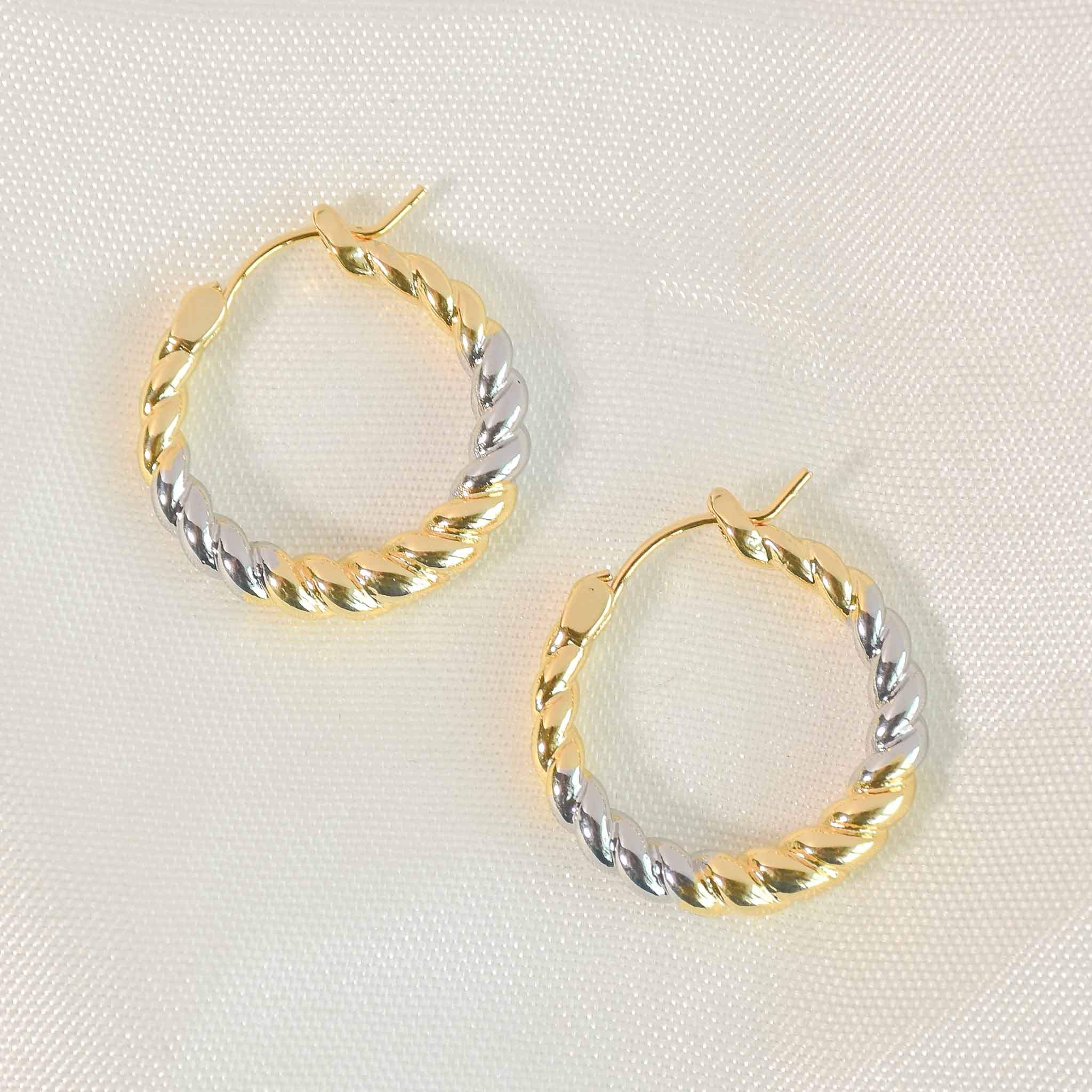 Sleek Twisted Hoops