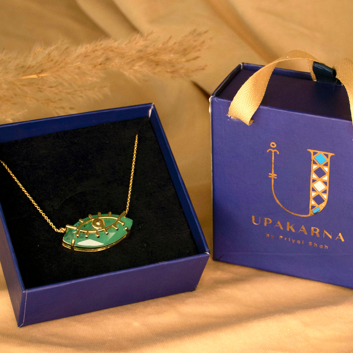 Evil Eye Crystal Necklace + Gift Box