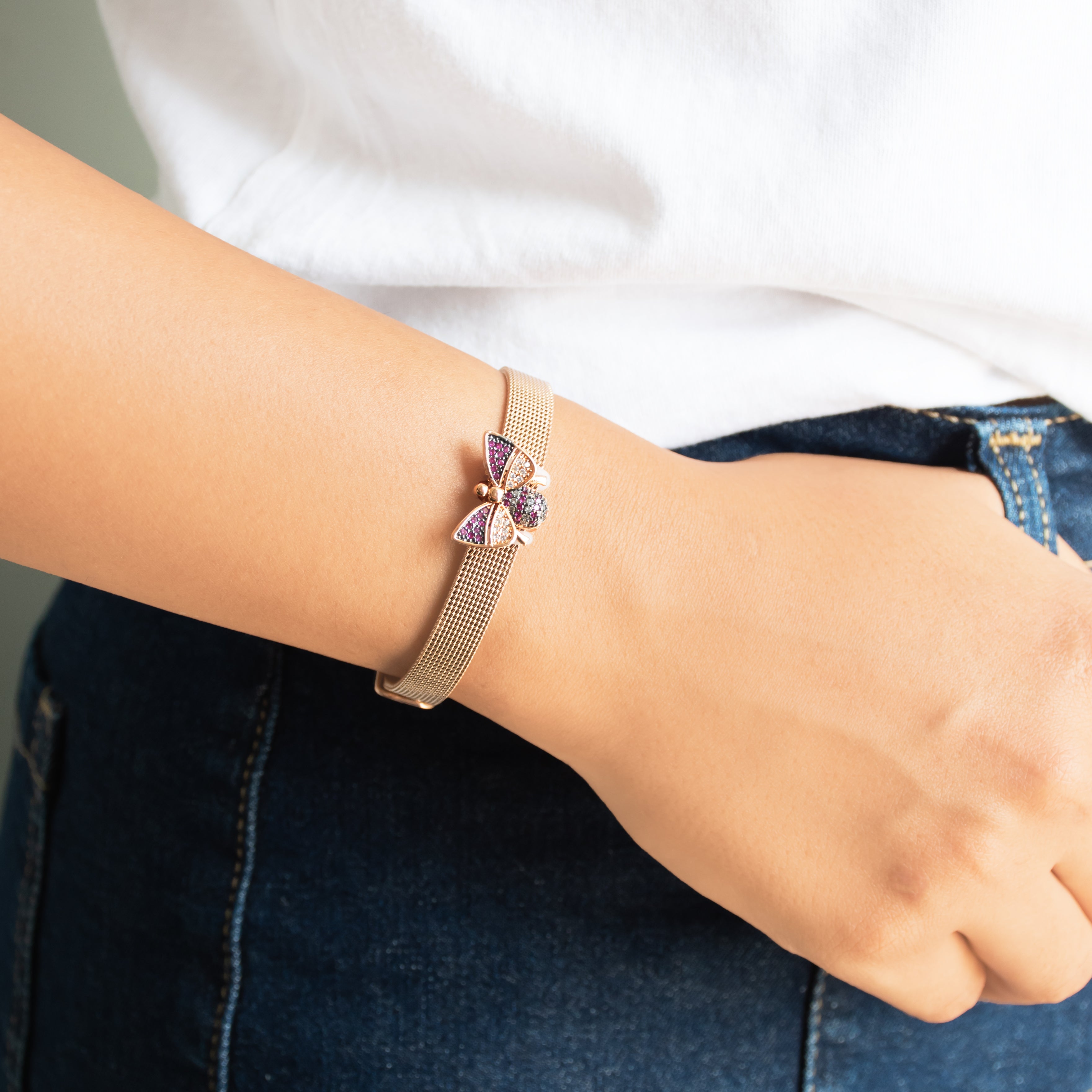 Pink Bee Watch Belt